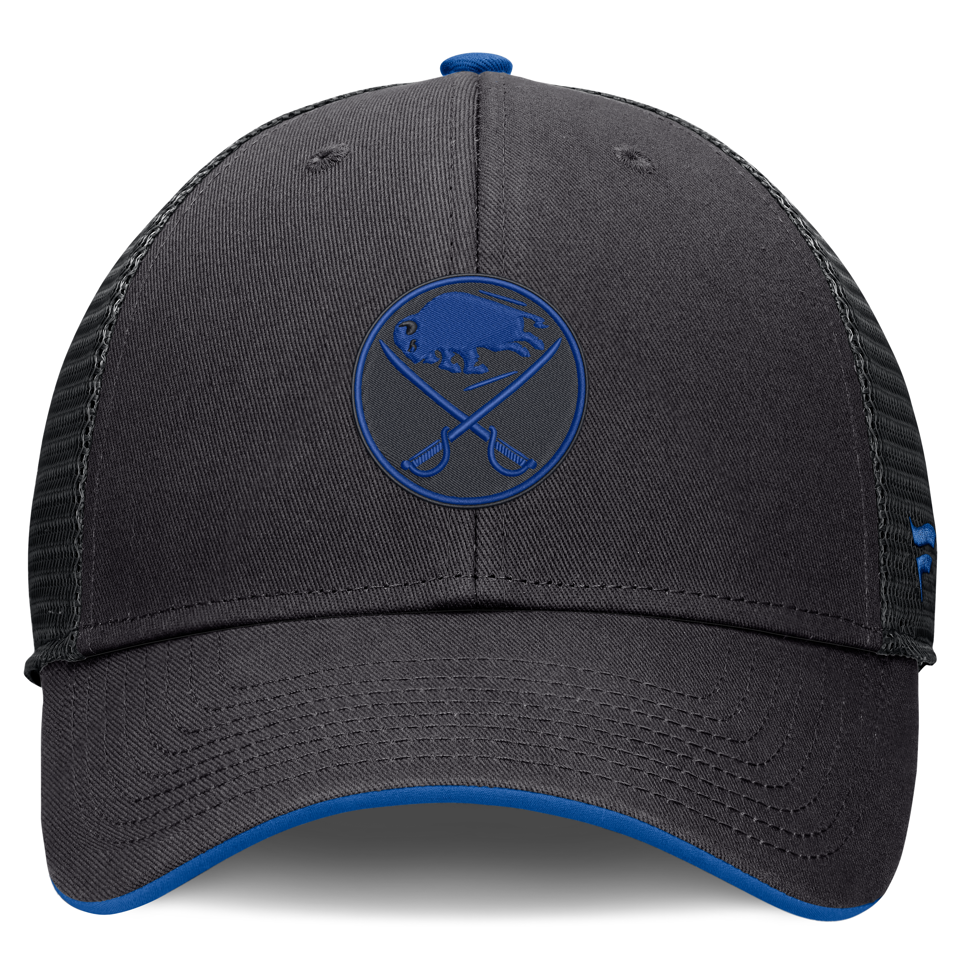 Men's Fanatics Black Buffalo Sabres Fundamental Limits Trucker Adjustable Hat