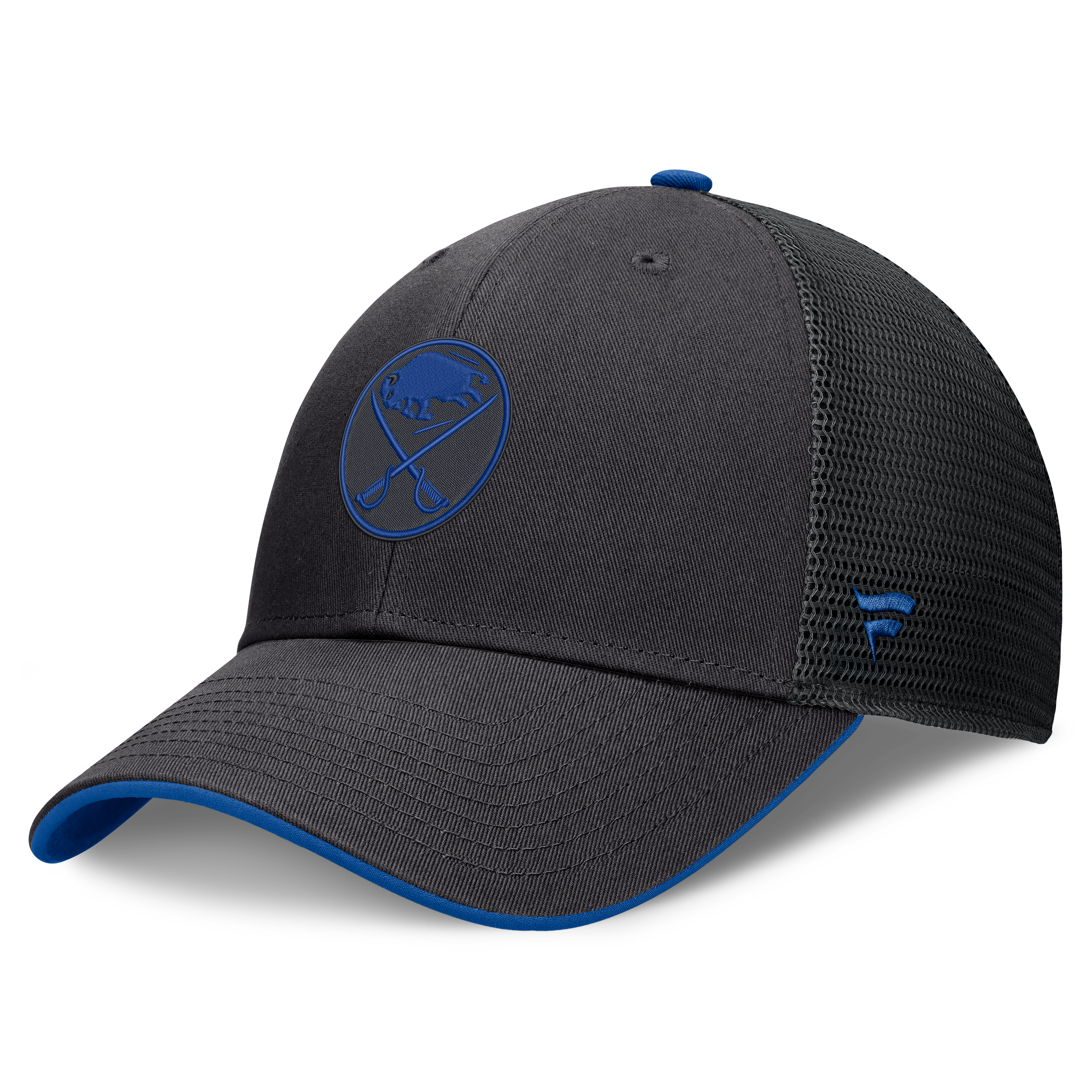 Men's Fanatics Black Buffalo Sabres Fundamental Limits Trucker Adjustable Hat