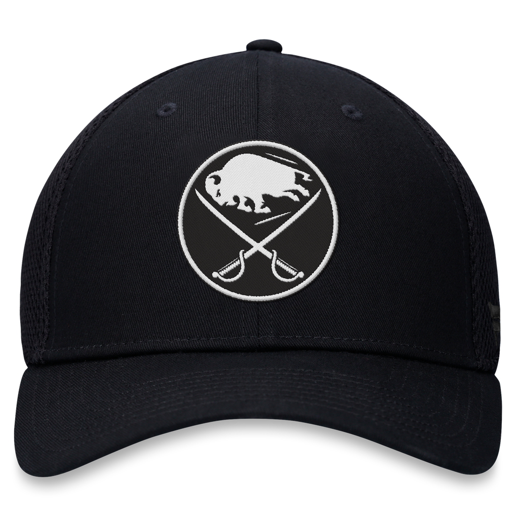 Buffalo Sabres Fanatics Tonal Meshback Stretch Hat - Black
