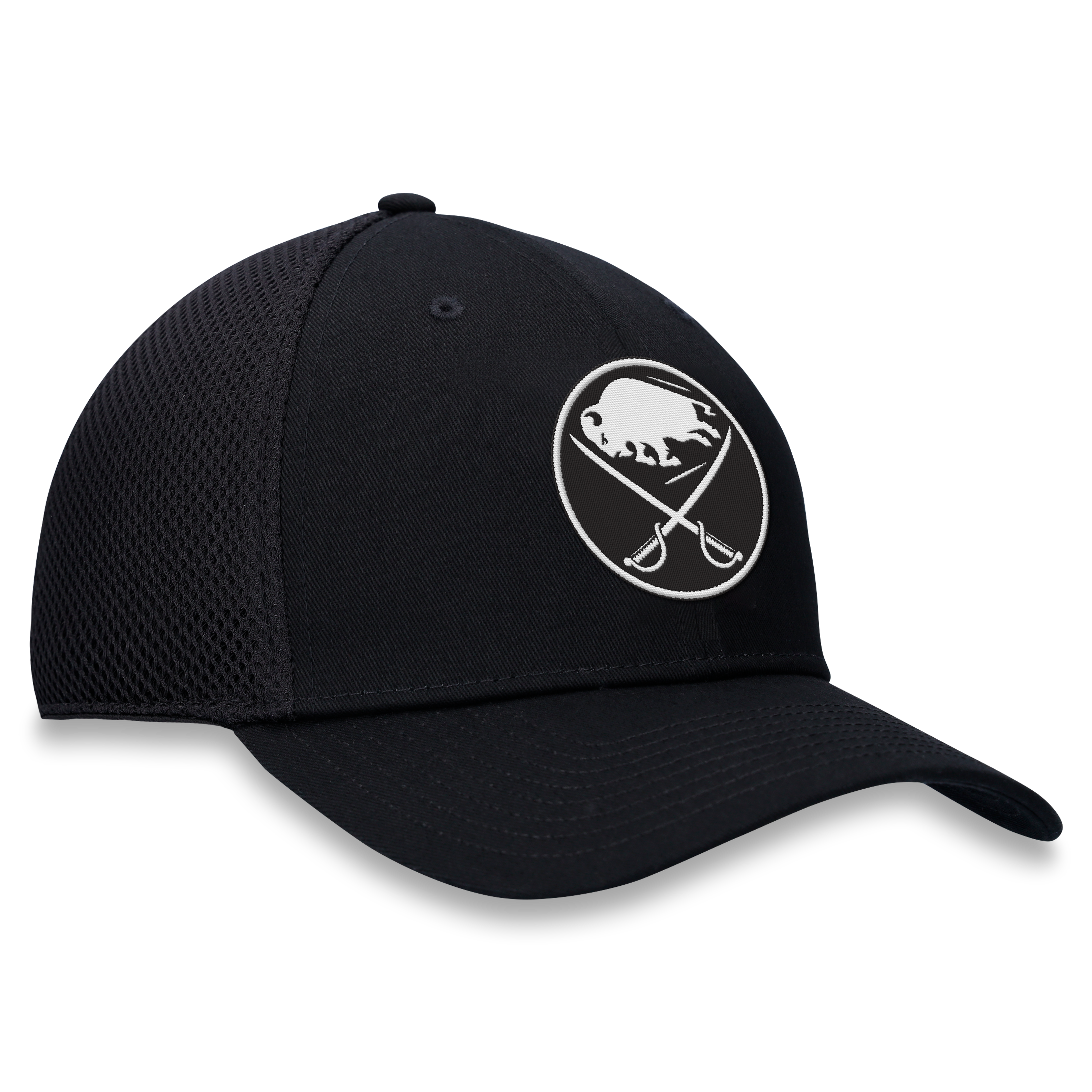 Men's Fanatics  Black Buffalo Sabres Tonal Meshback Stretch Hat