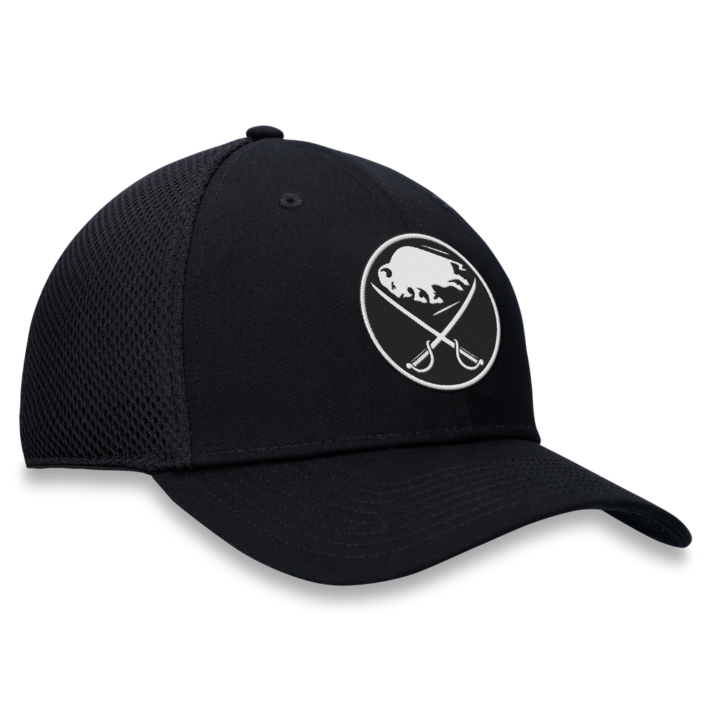 Buffalo Sabres Fanatics Tonal Meshback Stretch Hat - Black