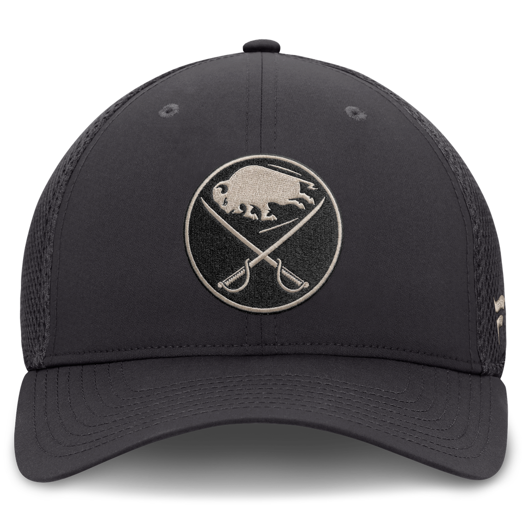 Buffalo Sabres Fanatics Authentic Pro Road Meshback Stretch Hat - Charcoal