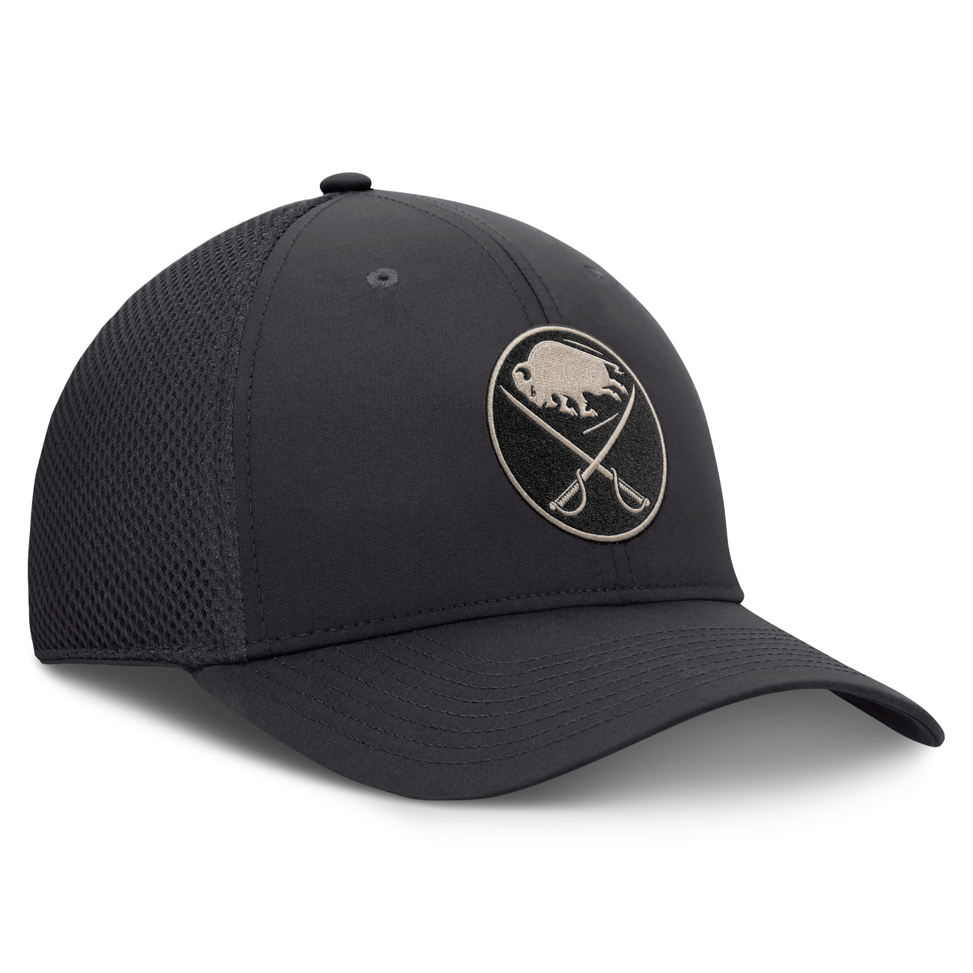 Casquette extensible Fanatics pour homme, couleur anthracite, Buffalo Sabres Road.