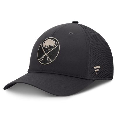 Men's Buffalo Sabres Fanatics Charcoal Road Meshback Stretch Hat