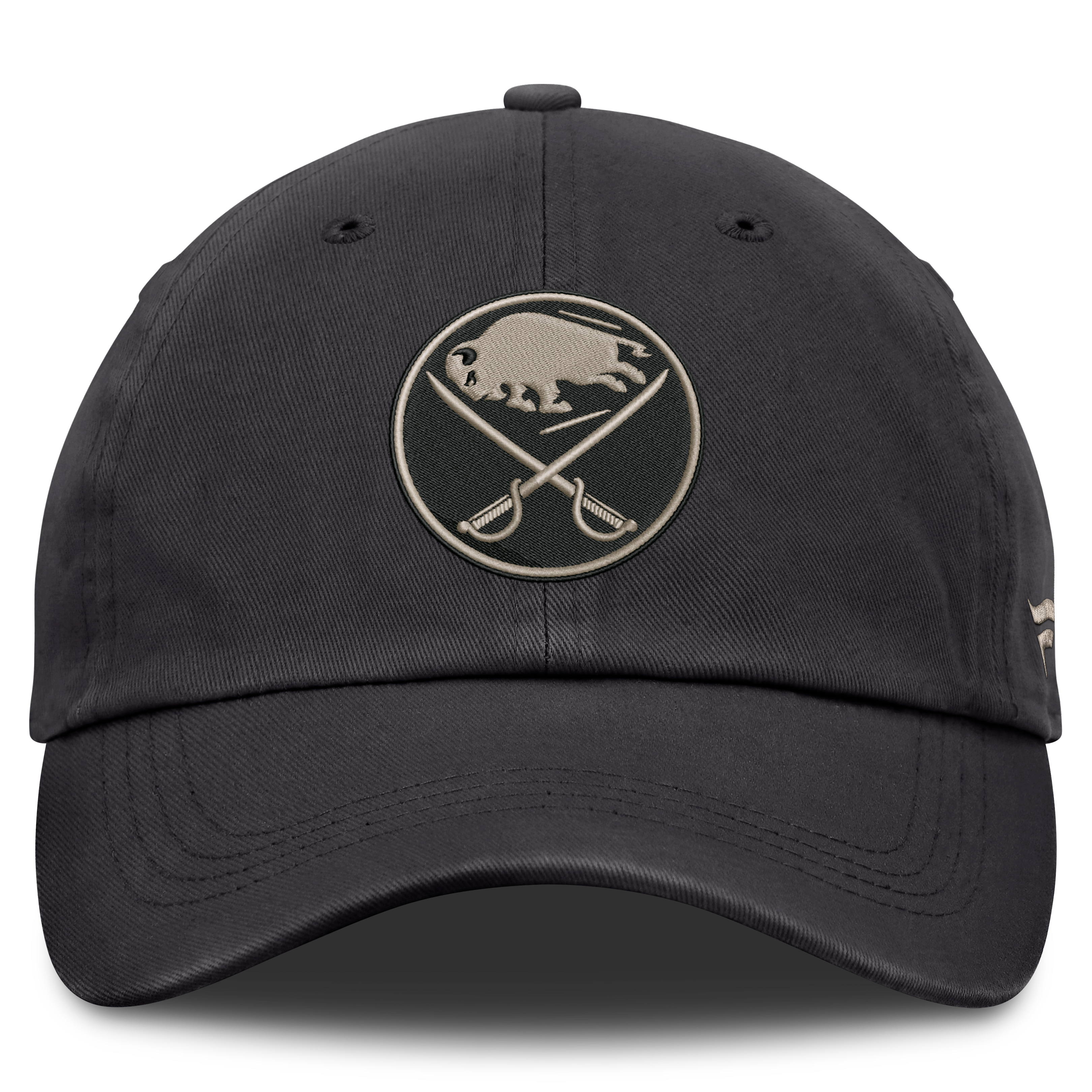 Casquette ajustable Fanatics Charcoal Buffalo Sabres Road Phantom Washed pour homme