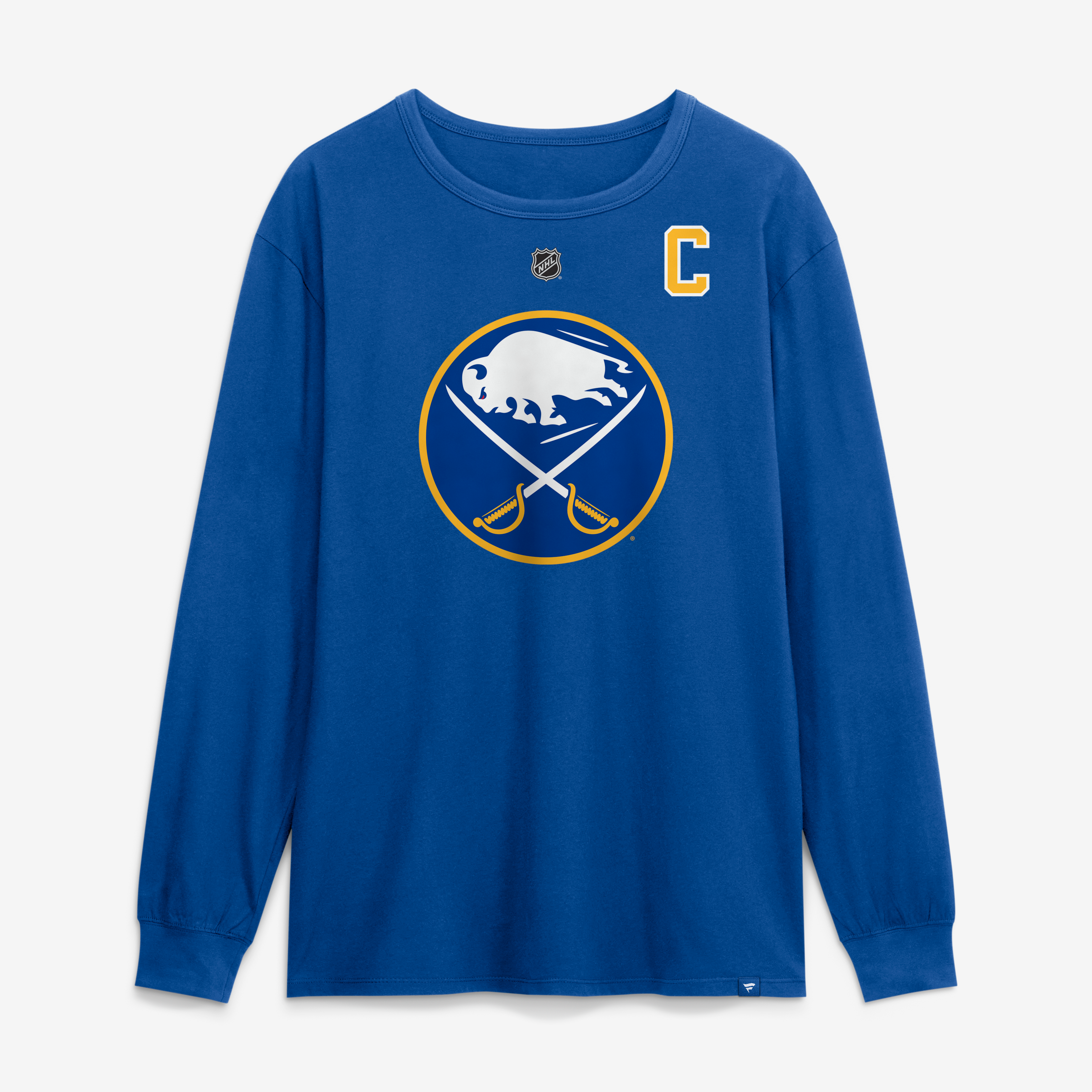 Men's Fanatics Rasmus Dahlin Royal Buffalo Sabres Authentic Stack Name & Number Long Sleeve T-Shirt