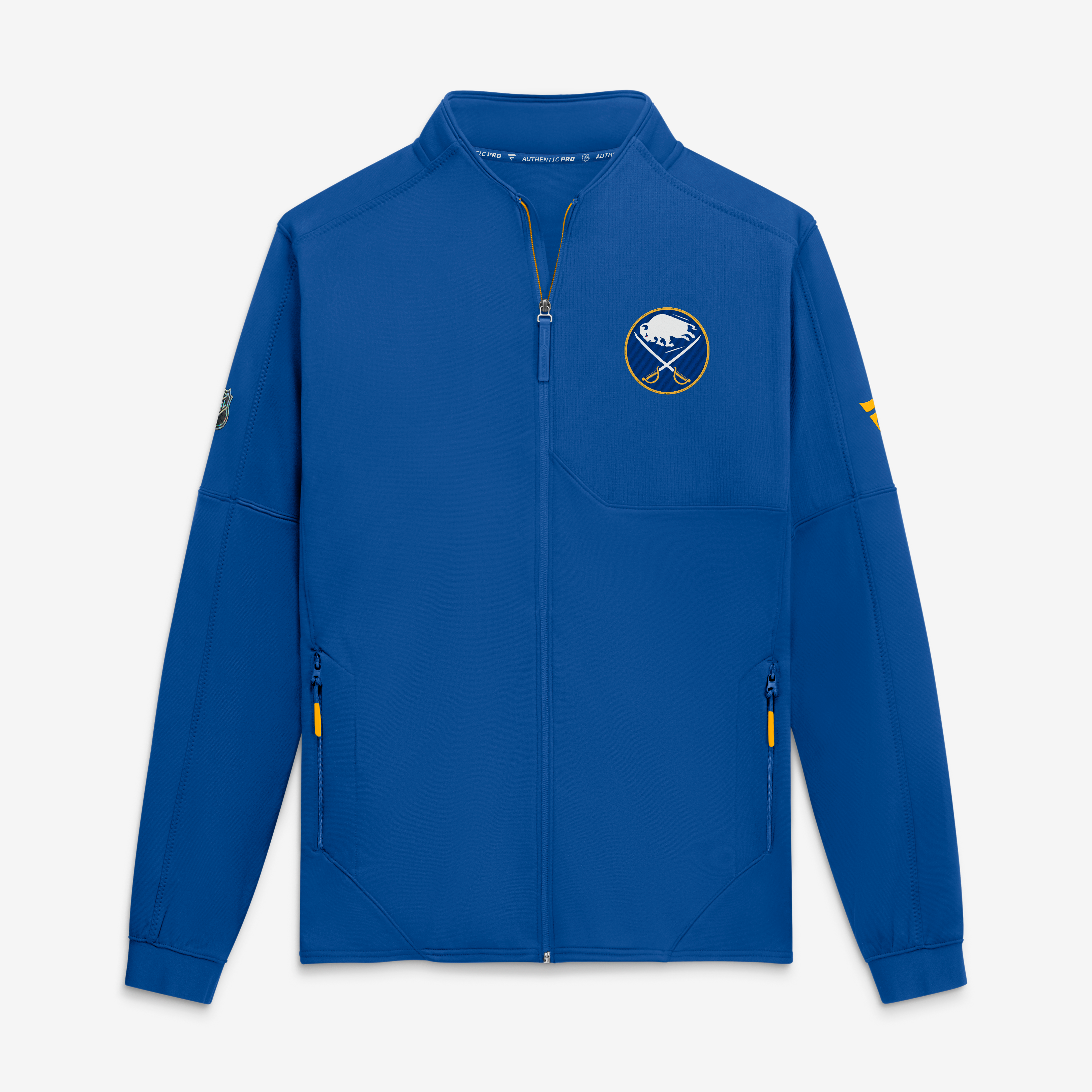 Veste polaire zippée authentique Pro Rink pour homme Fanatics Royal Buffalo Sabres