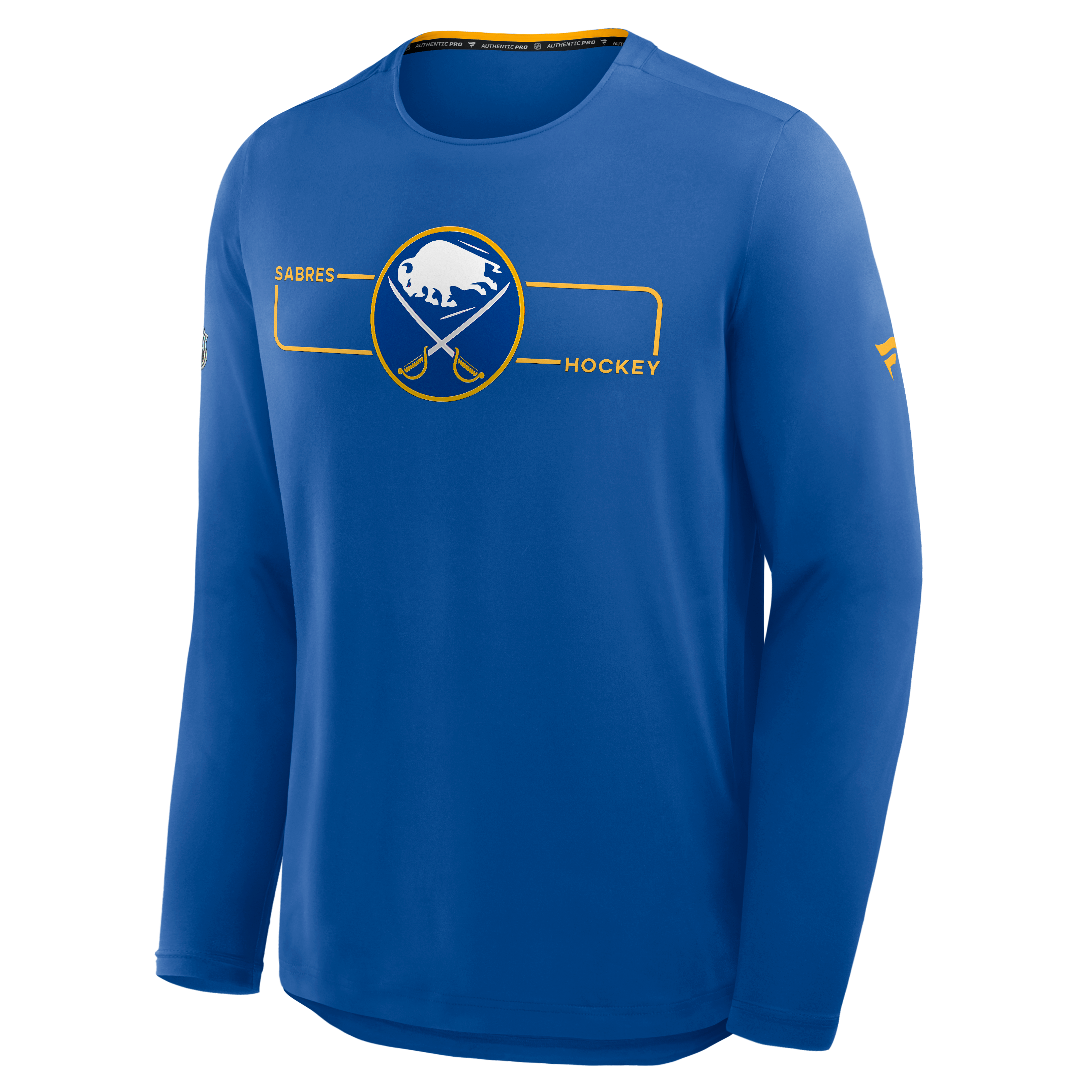 T-shirt à manches longues authentique Pro Rink Tech des Royal Buffalo Sabres de Fanatics pour hommes