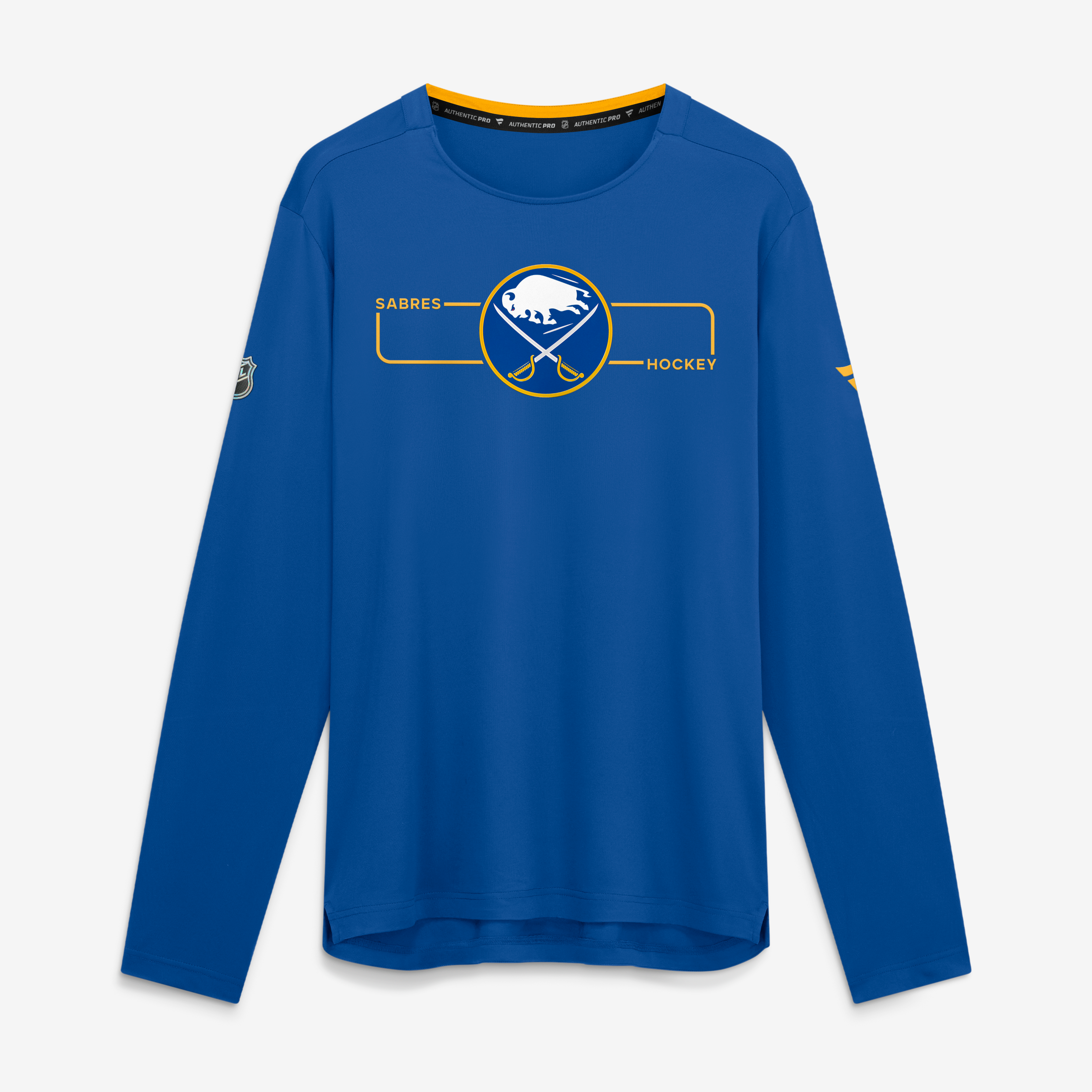 T-shirt à manches longues authentique Pro Rink Tech des Royal Buffalo Sabres de Fanatics pour hommes
