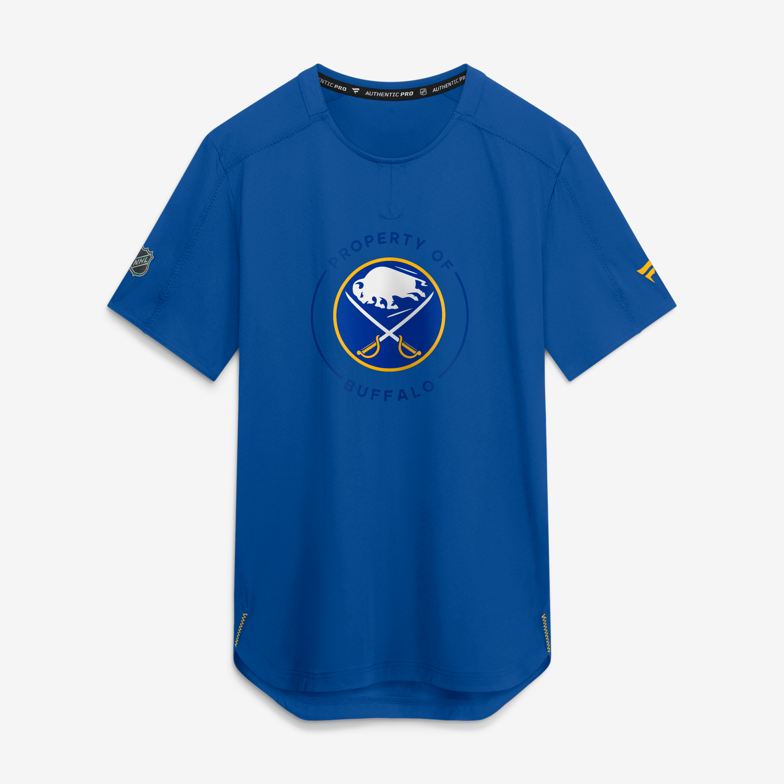 T-shirt de performance authentique Pro Train des Royal Buffalo Sabres Fanatics pour hommes