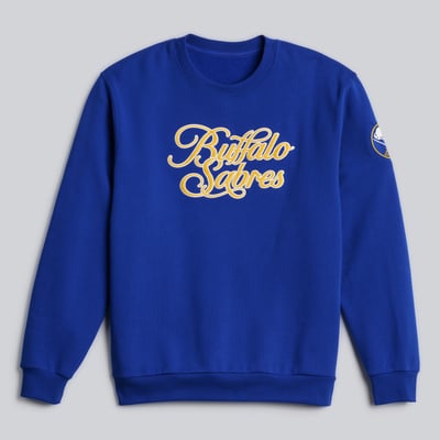 Men's Buffalo Sabres lululemon College Cobalt Steady State Crew Sweatshirt