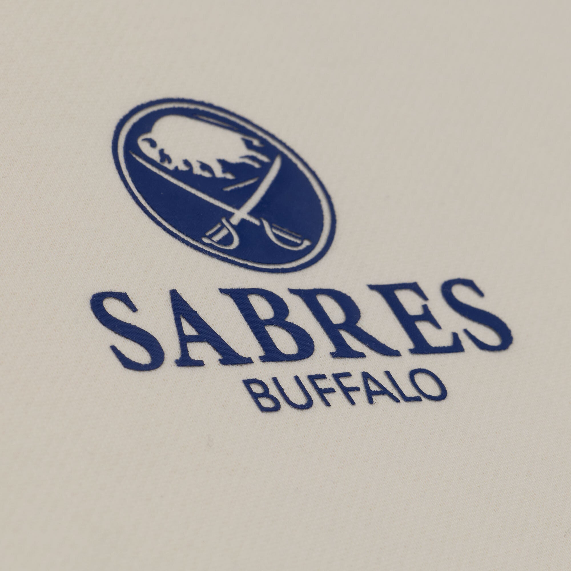 Men's Mitchell & Ness Cream Buffalo Sabres Core Essentials Hoodie