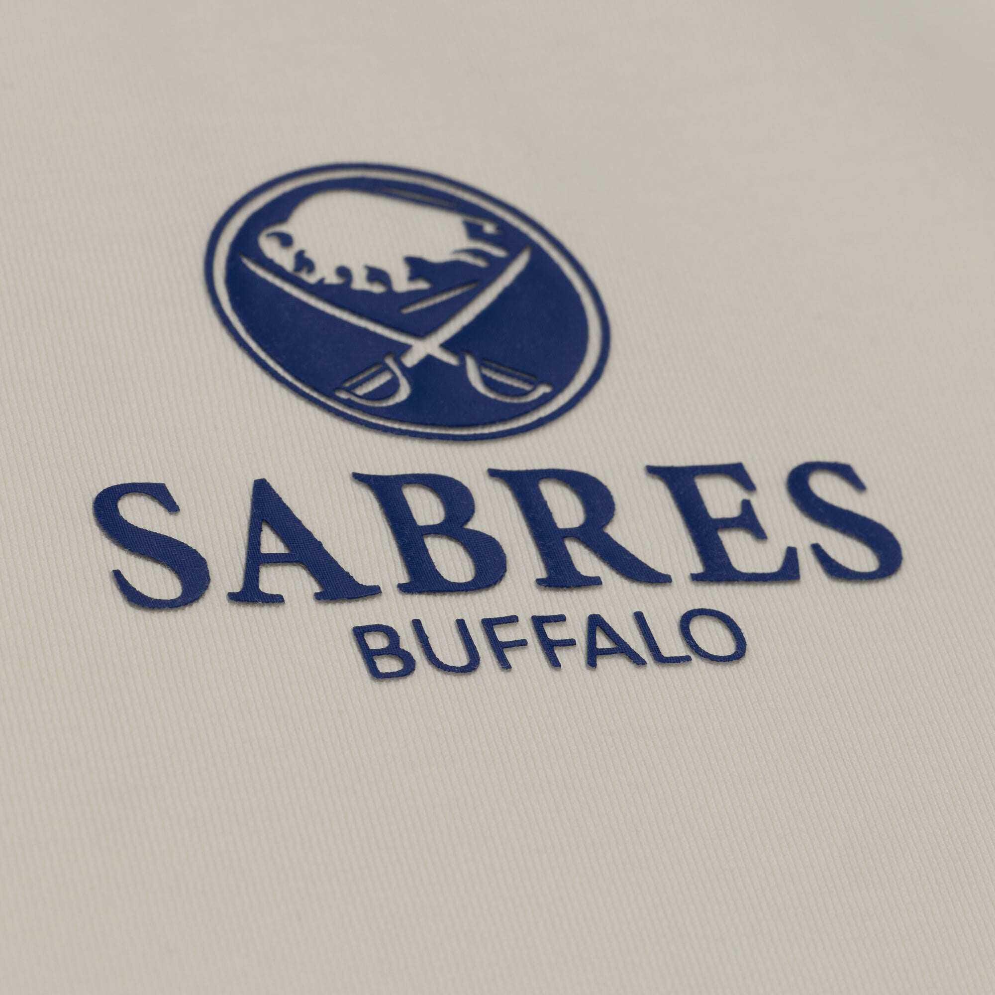Men's Mitchell & Ness Cream Buffalo Sabres Core Essentials T-Shirt