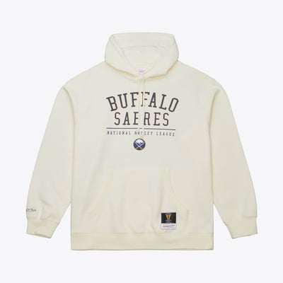  Buffalo Sabres Mitchell & Ness Walk-Off Vintage Logo Fleece Hoodie - Cream