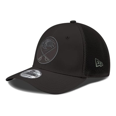  Buffalo Sabres New Era Blackout 39THIRTY Stretch Hat - Black