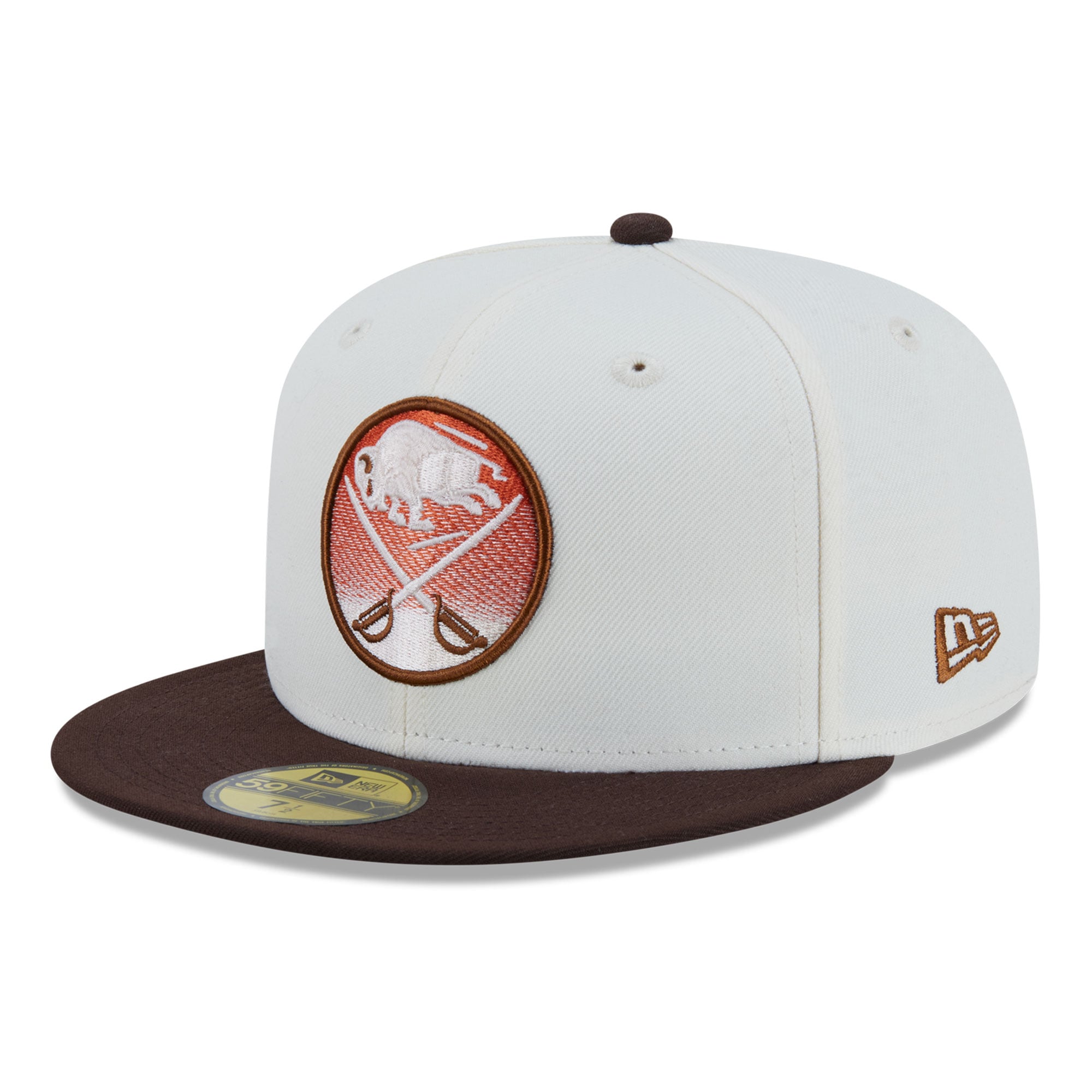 Casquette ajustée New Era 59FIFTY pour homme, couleur crème Buffalo Sabres, motif citrouille épicée