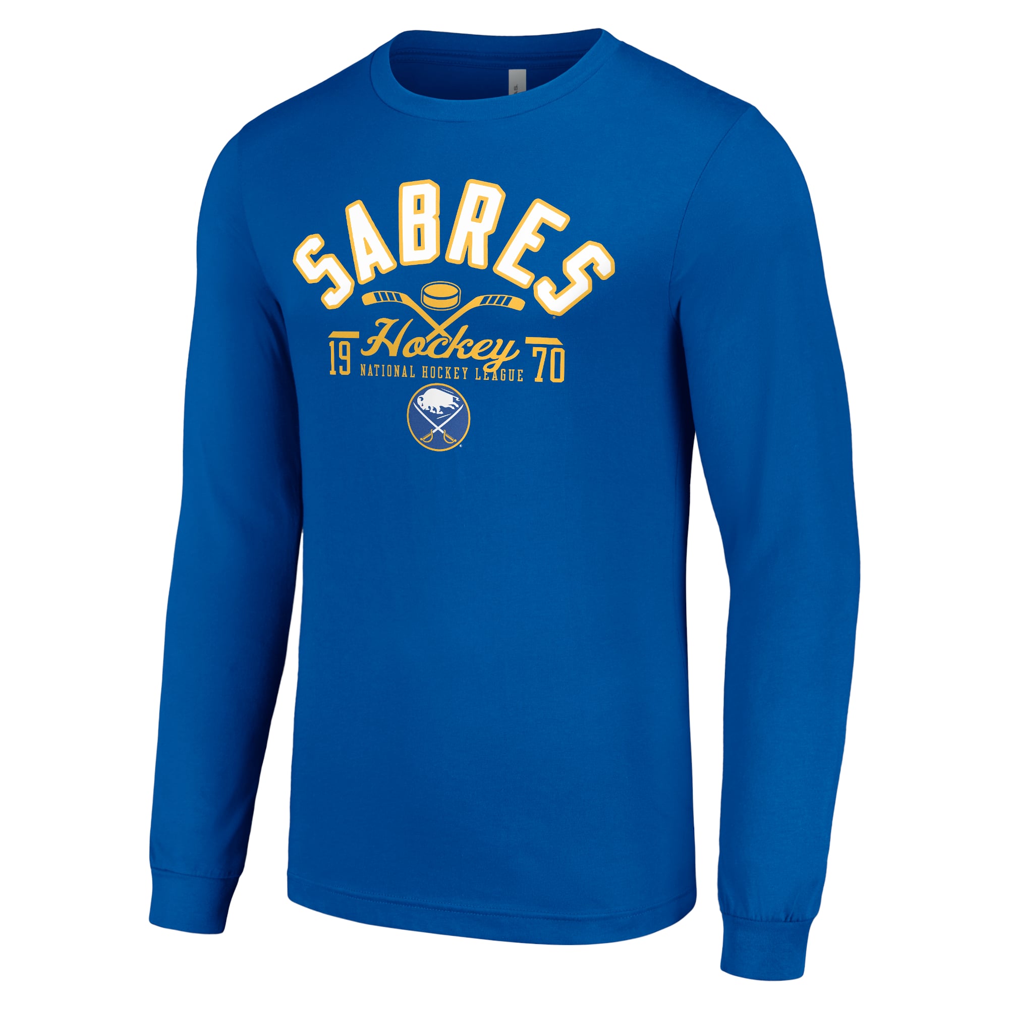 T-shirt à manches longues pour homme Starter Royal Buffalo Sabres Puck