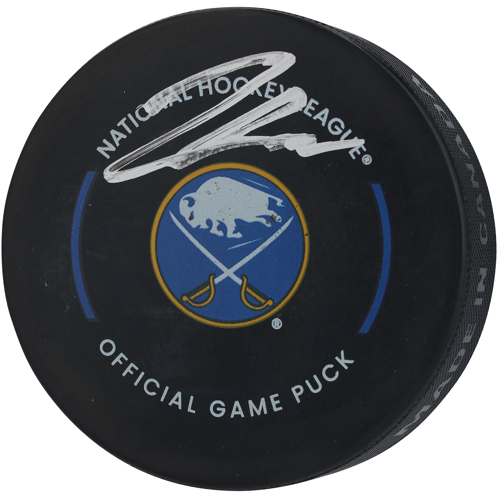 Rondelle de match officielle autographiée par Tage Thompson des Sabres de Buffalo