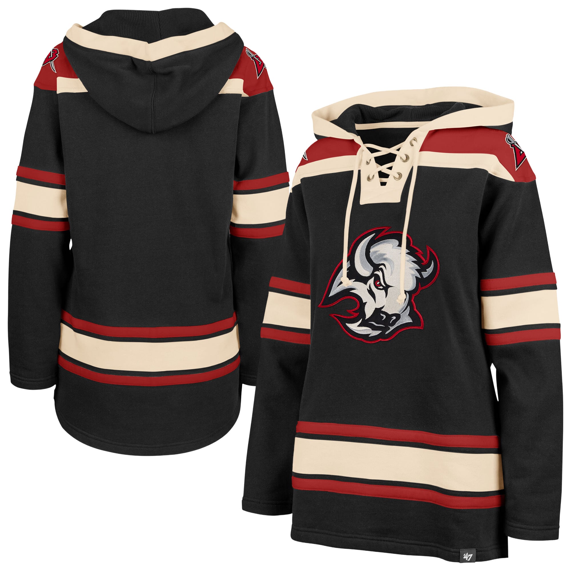 Sweat à capuche lacets Superior Lacer '47 Black Buffalo Sabres pour femme