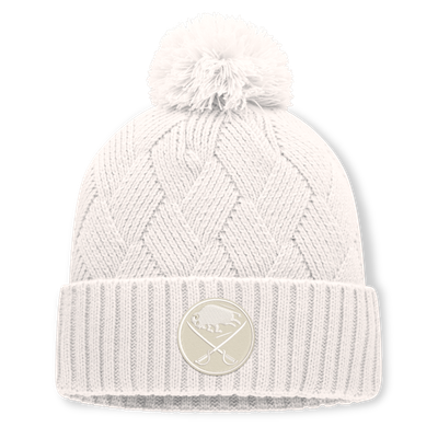 Buffalo Sabres Fanatics Women's Level Up Cuffed Knit Hat with Pom - Cream