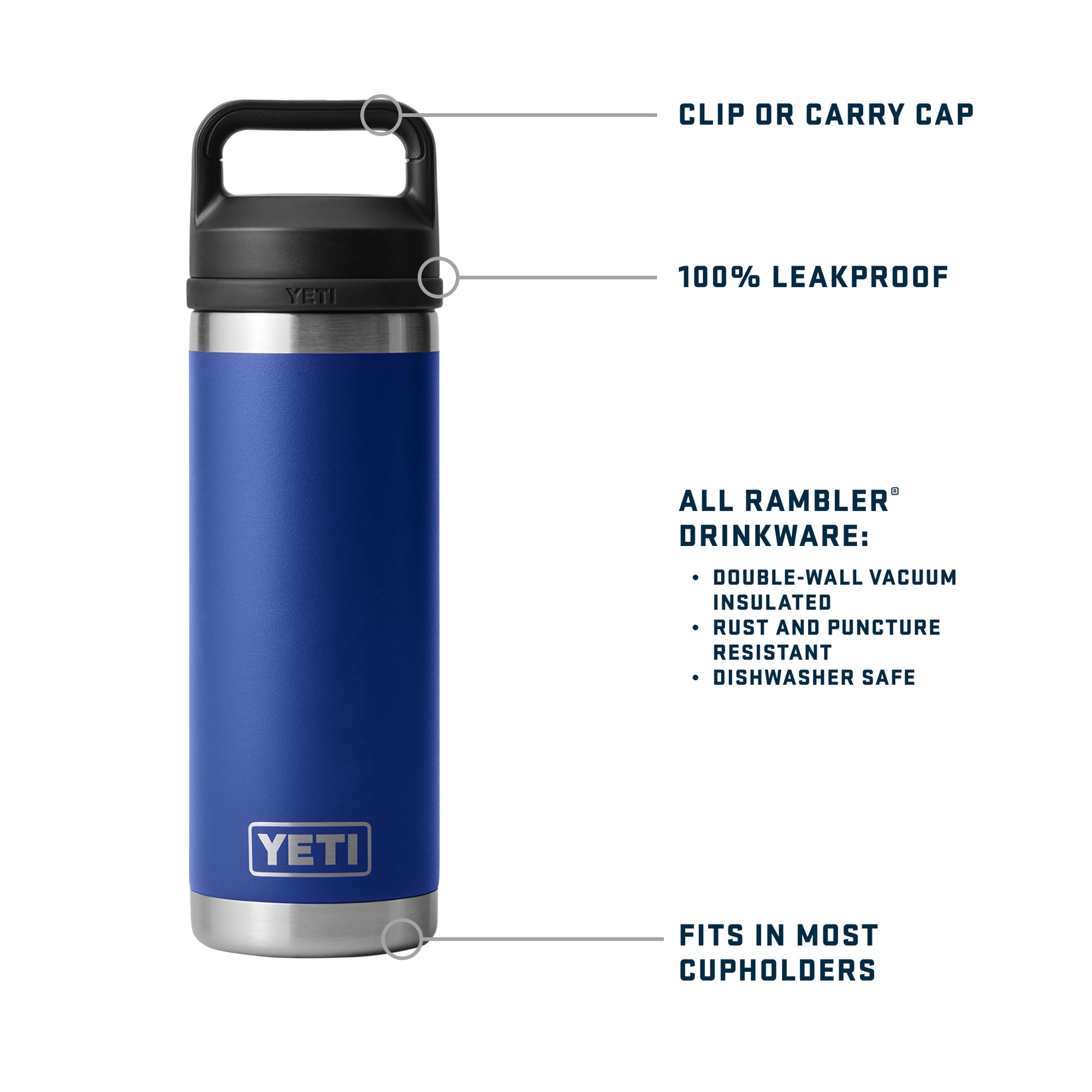 Gourde YETI Buffalo Sabres Rambler Chug de 532 ml (18 oz)