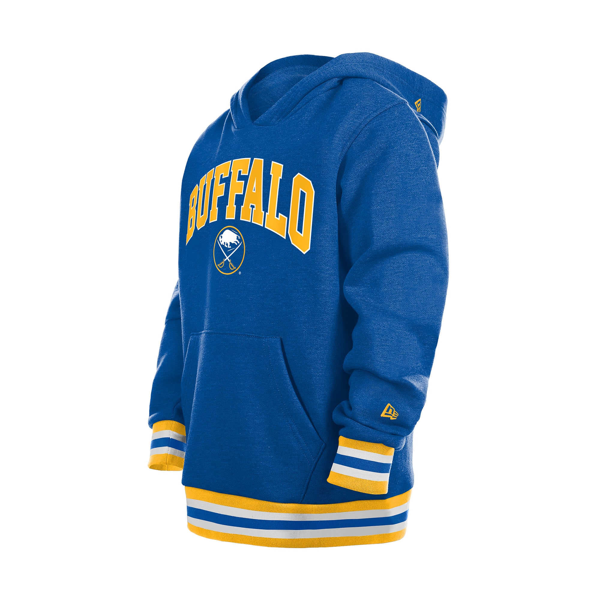 Youth New Era Royal Buffalo Sabres Knit Trim Pullover Hoodie