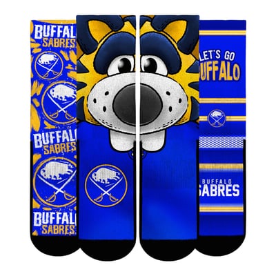  Buffalo Sabres Rock Em Youth Fan Favorites Three-Pack Crew Socks Set - Blue