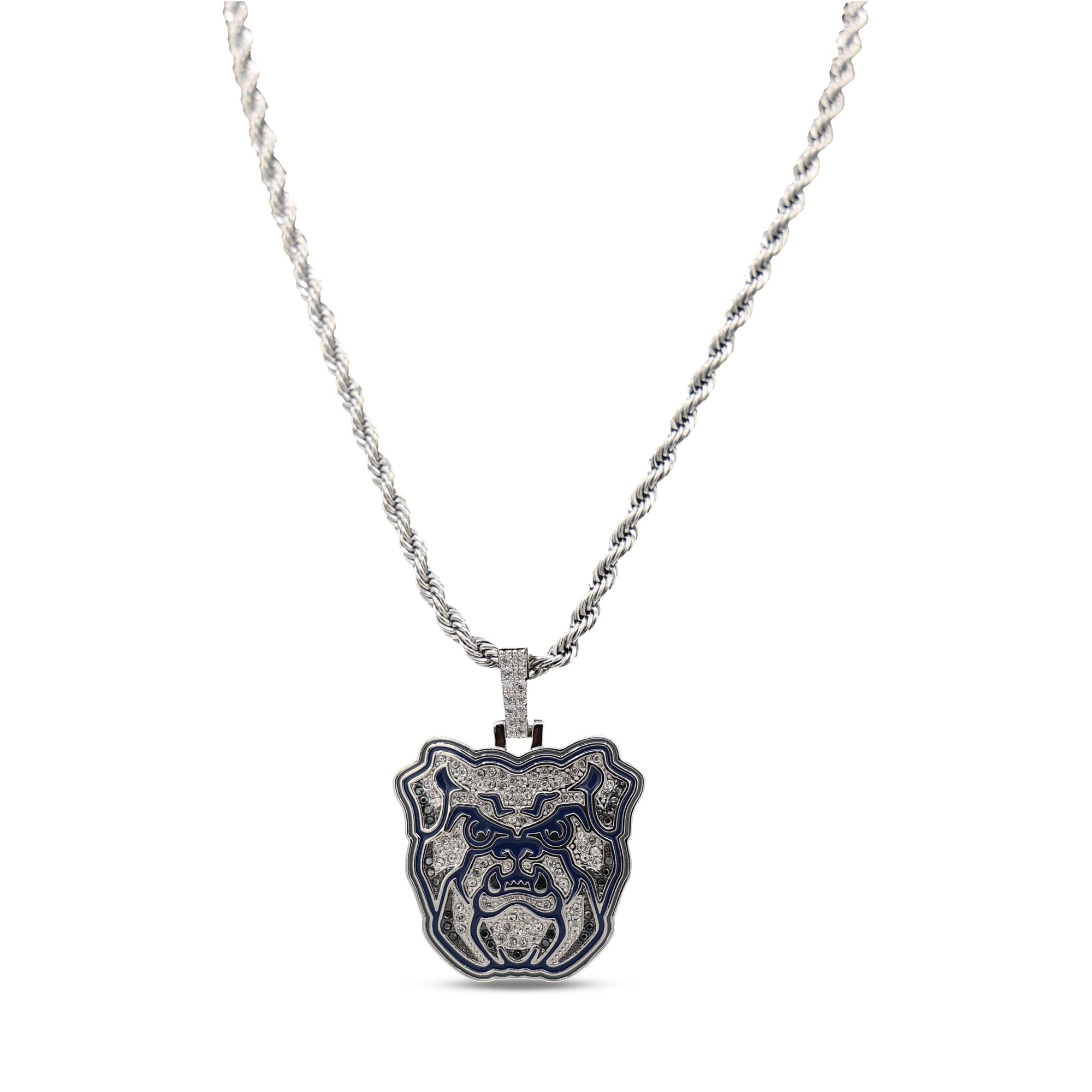 GLD Butler Bulldogs 14K White Gold Logo Pendant & 20