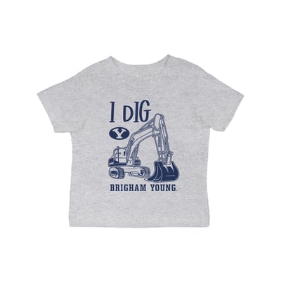 BYU Cougars Vive La Fete Infant Excavator T-Shirt - Gray