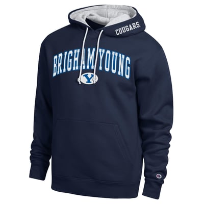  BYU Cougars Champion Arch Tackle Twill Hoodie - Navy