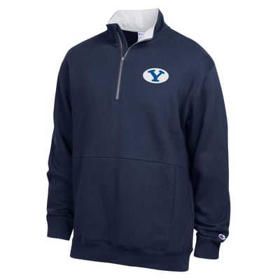  BYU Cougars Champion Fleece Quarter-Zip Pullover - Navy