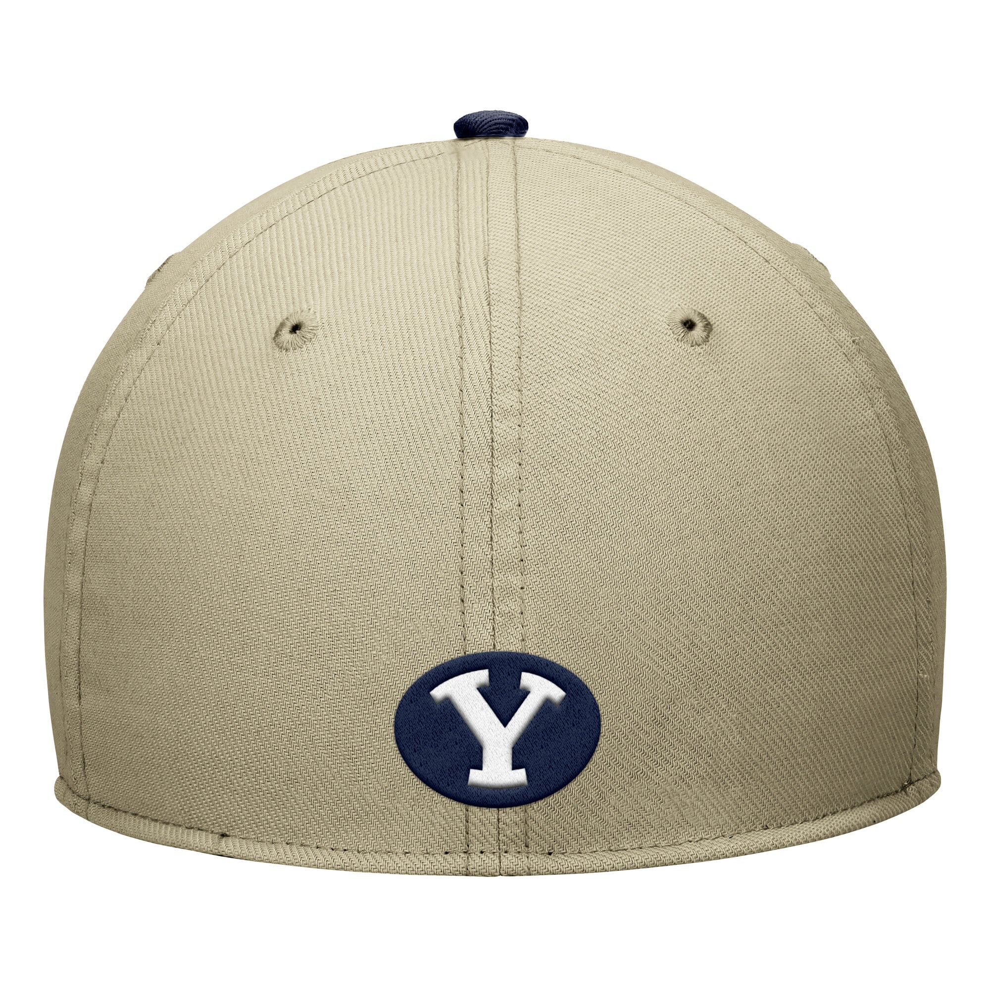 Men's Nike Beige/Navy BYU Cougars Dri-FIT SwooshFlex Hat