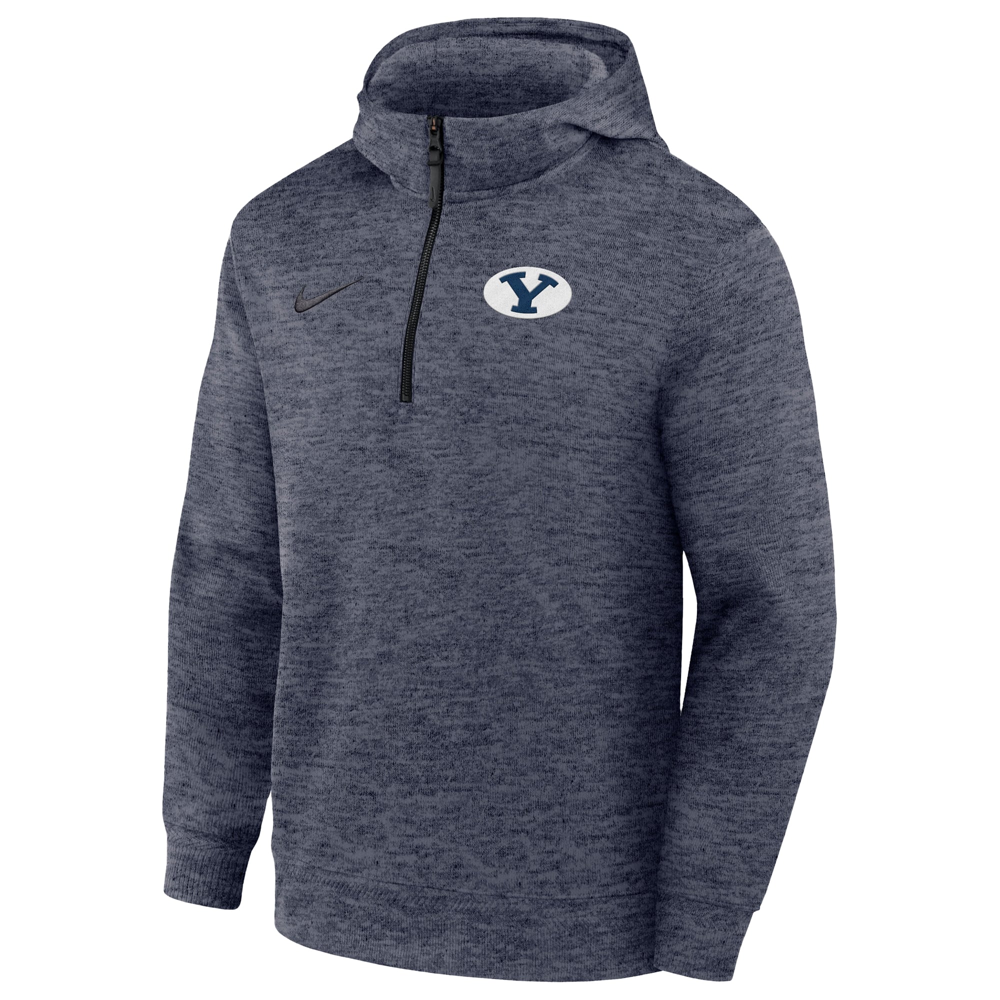 Men's Nike Navy BYU Cougars Coaches Dri-FIT Half-Zip Hoodie