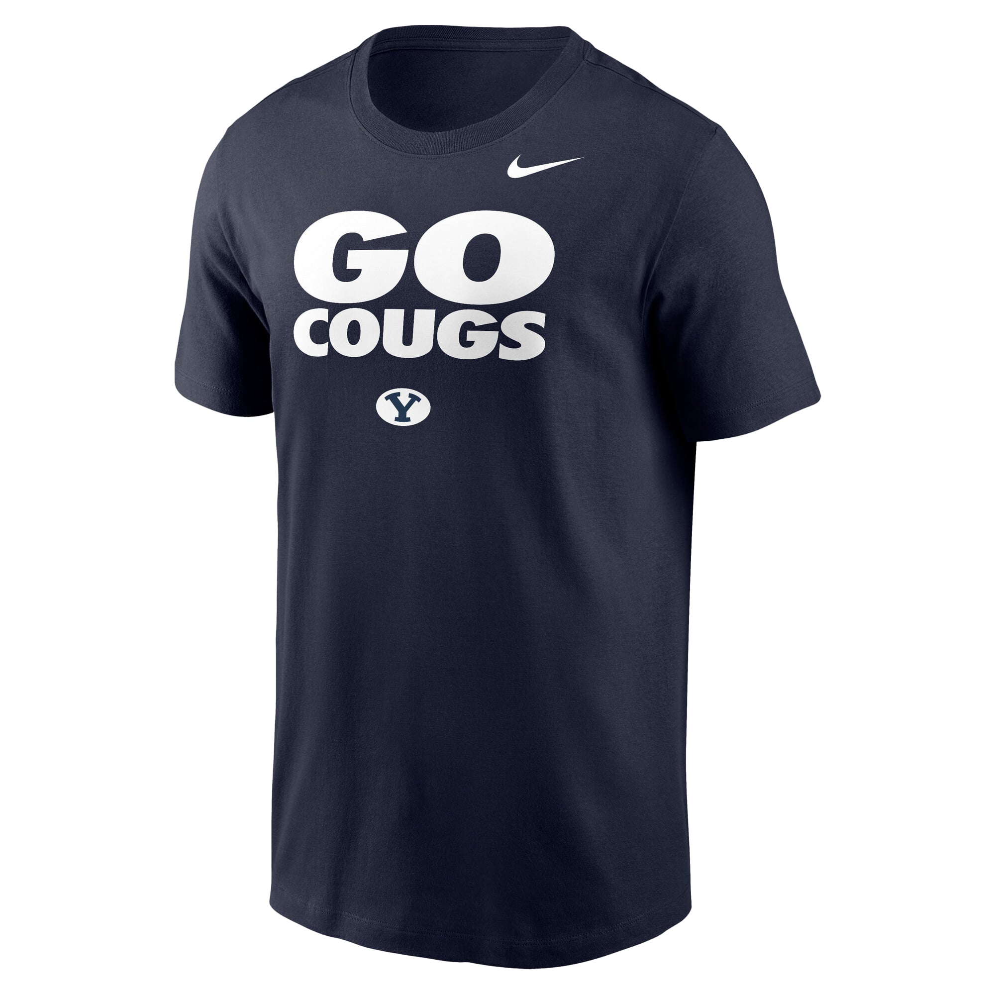 T-shirt d'entraînement Nike Dri-FIT bleu marine pour homme, BYU Cougars