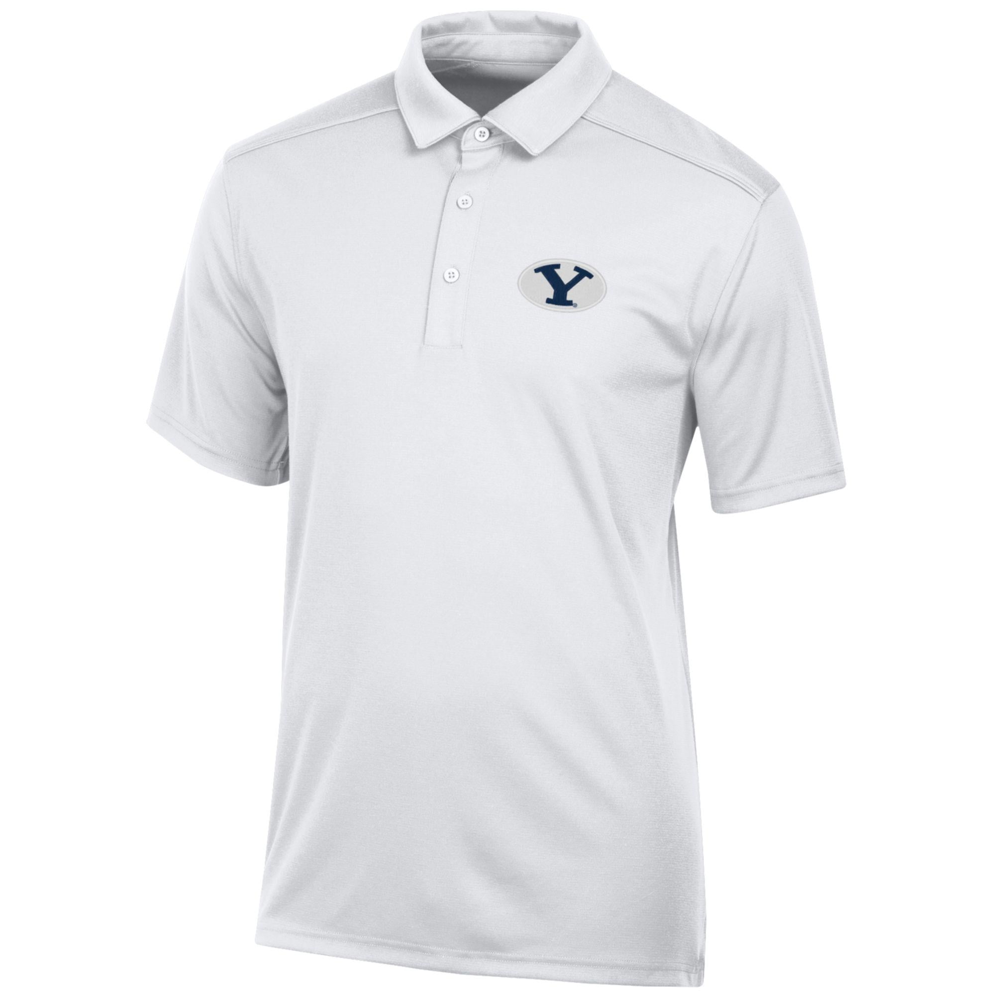Men's White BYU Cougars Classic Jacquard Polo