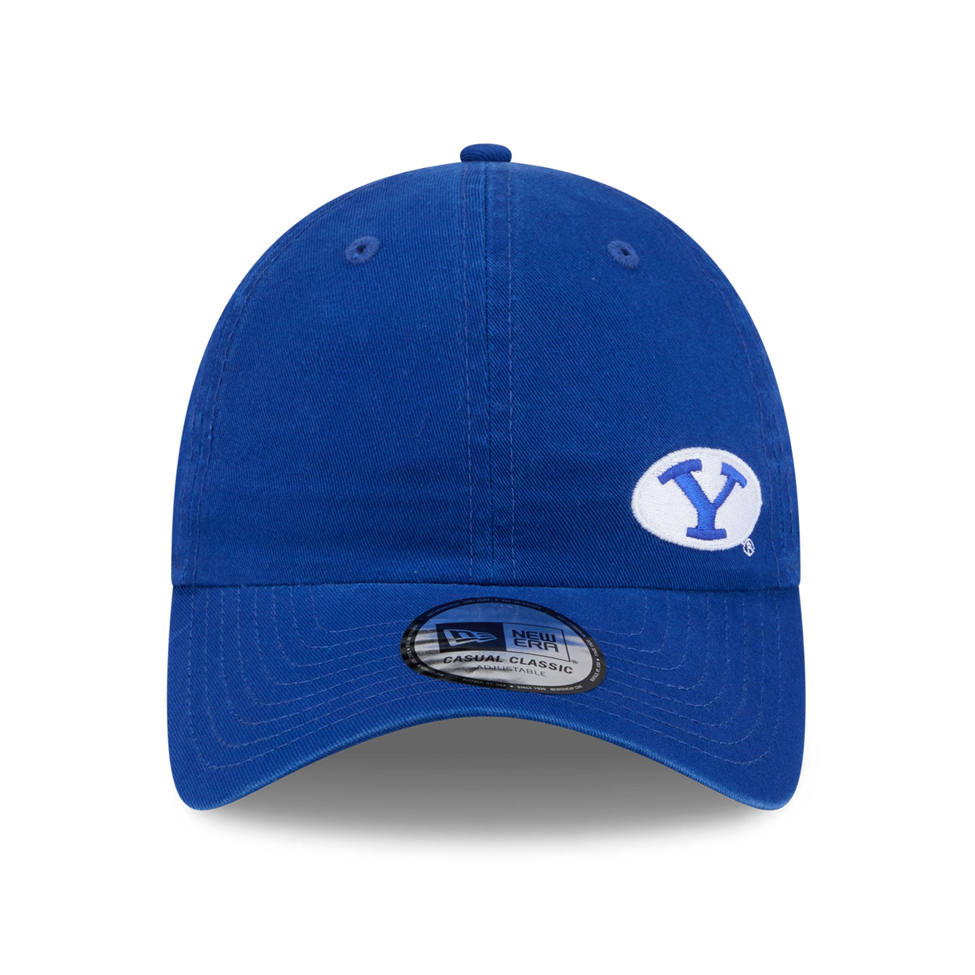 Casquette unisexe New Era bleue BYU Cougars Offset, style classique décontracté et ajustable