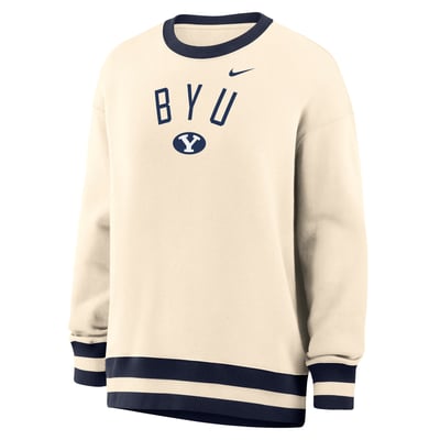 BYU Cougars Nike Women's Oversized Phoenix Fleece Sweatshirt - Natural