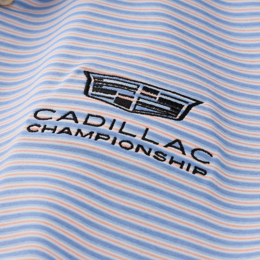 Men's Peter Millar Blue Cadillac Championship Owens Performance Jersey Polo