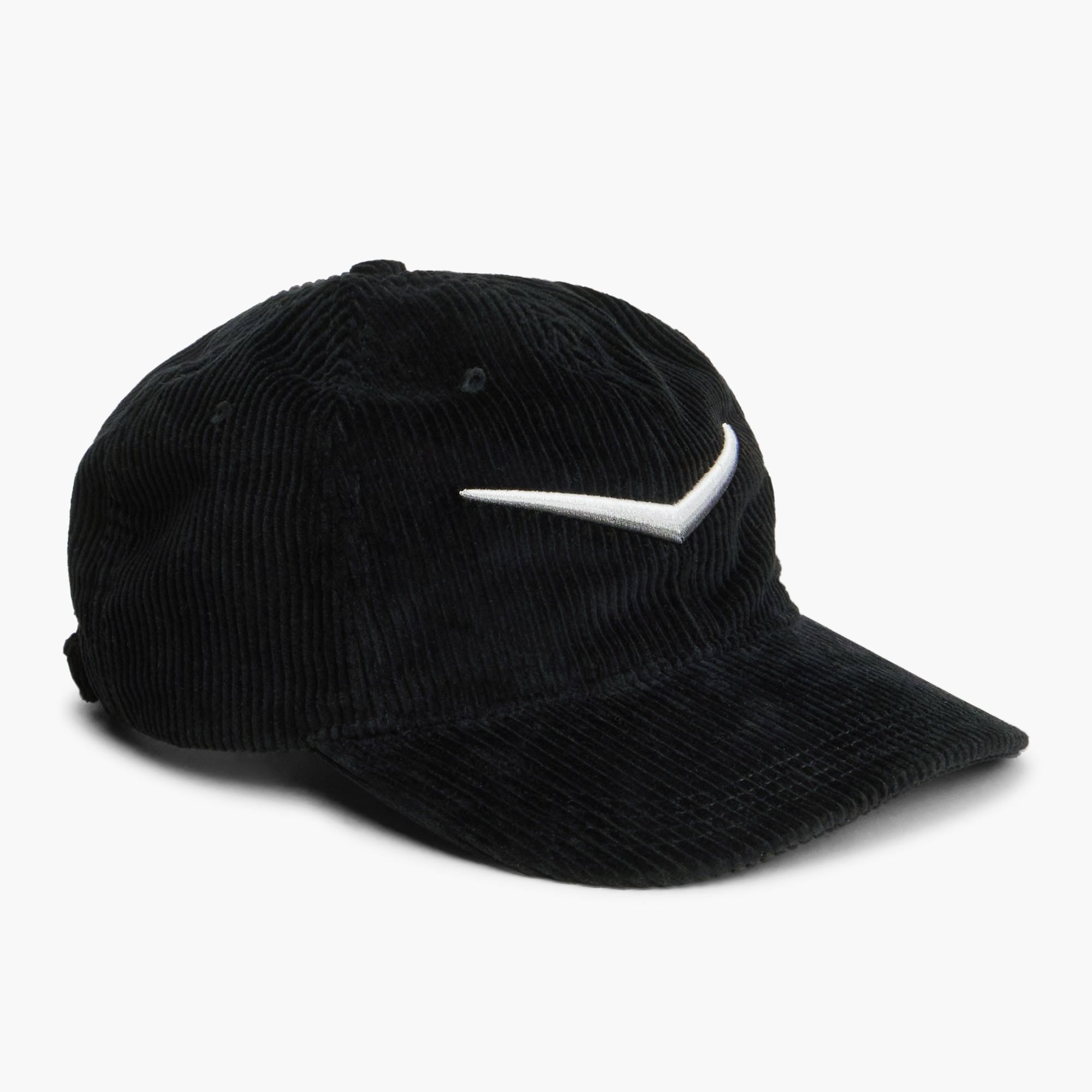 Unisex Tommy Hilfiger Black Cadillac F1 Team Chevron Corduroy Adjustable Hat