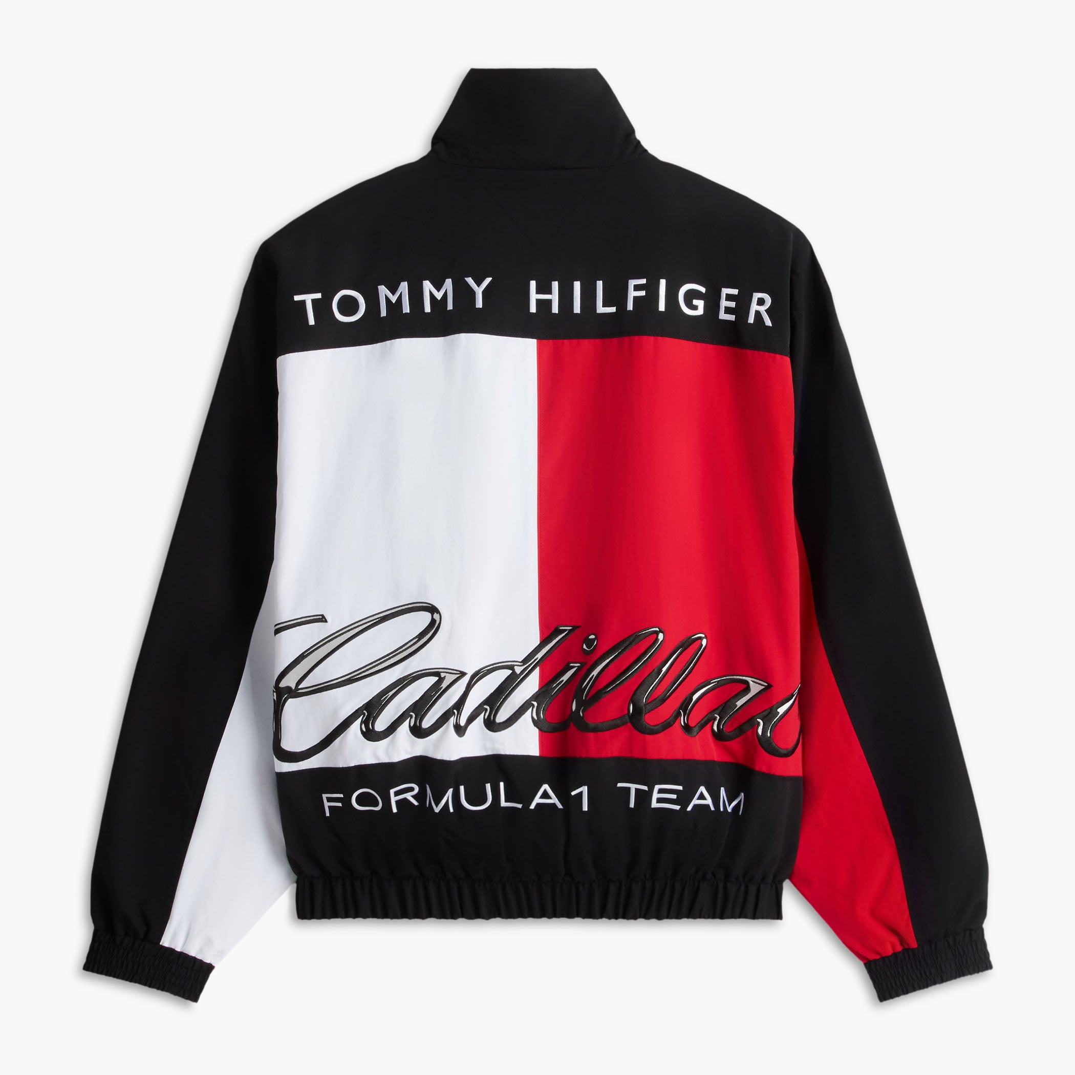 Unisex Tommy Hilfiger  Black Cadillac F1 Team Graphic Flag Full-Zip Jacket