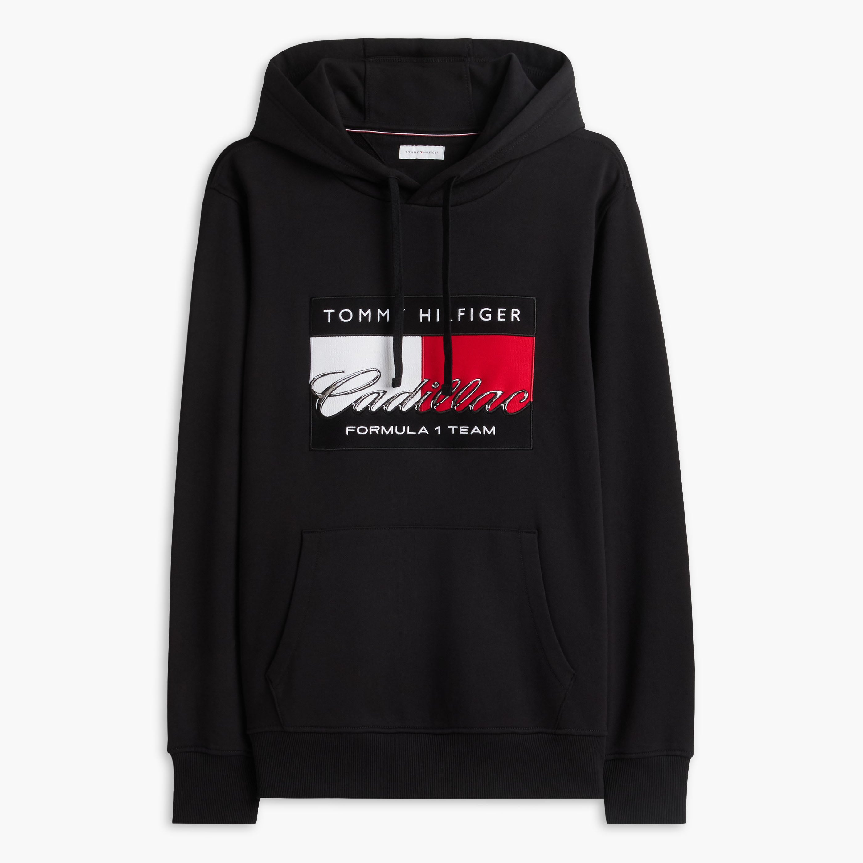 Unisex Tommy Hilfiger  Black Cadillac F1 Team Graphic Flag Hoodie