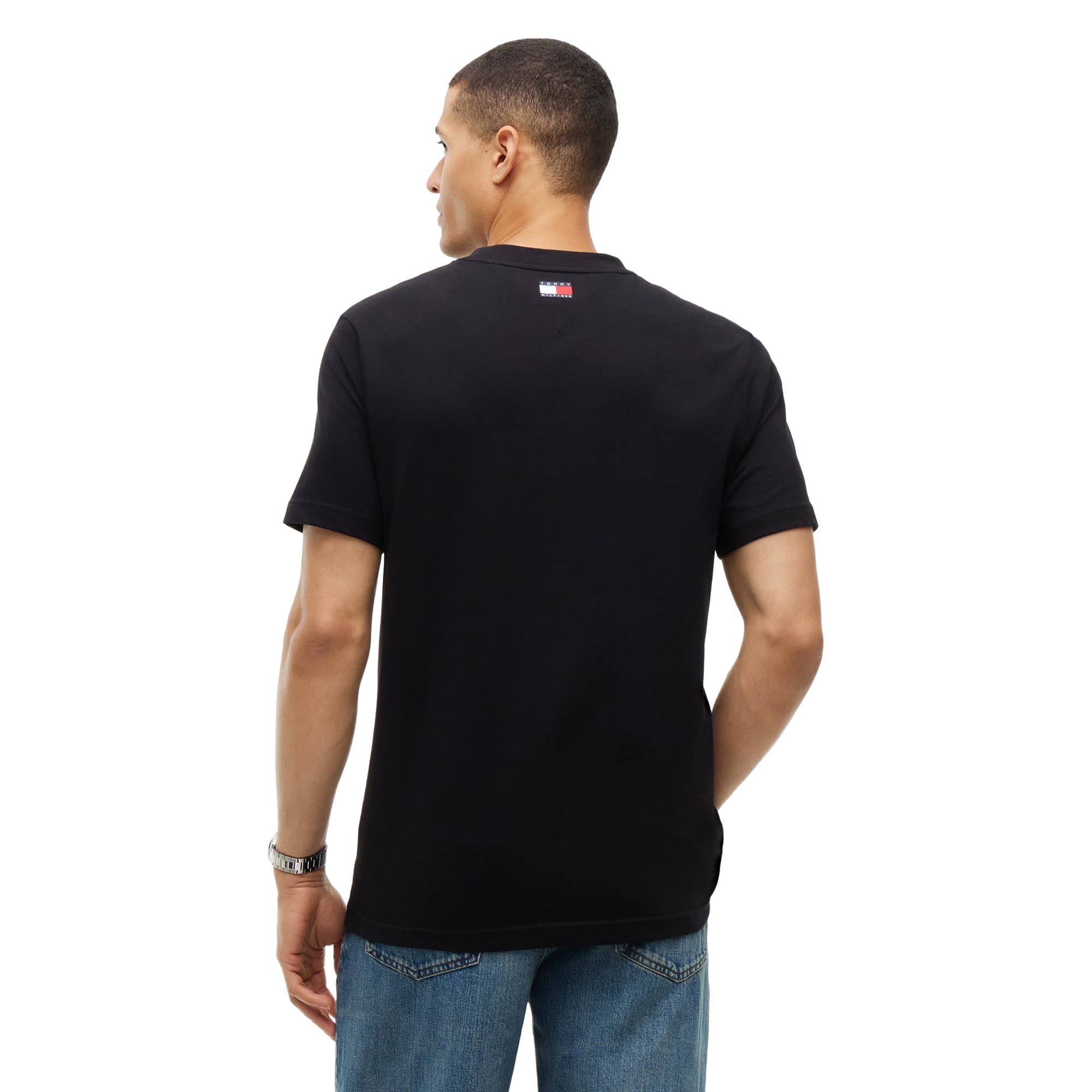 Unisex Tommy Hilfiger Black Cadillac F1 Team Mexico Chevron T-Shirt