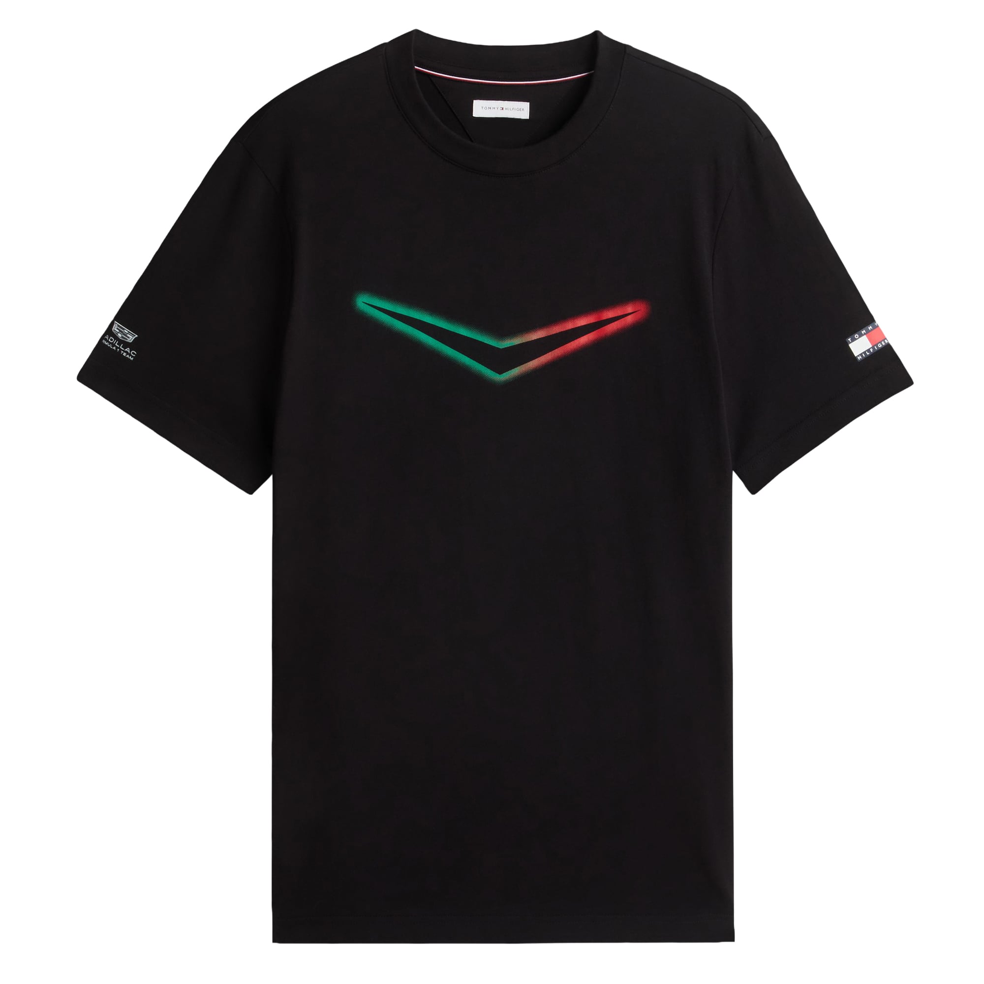 Unisex Tommy Hilfiger Black Cadillac F1 Team Mexico Chevron T-Shirt