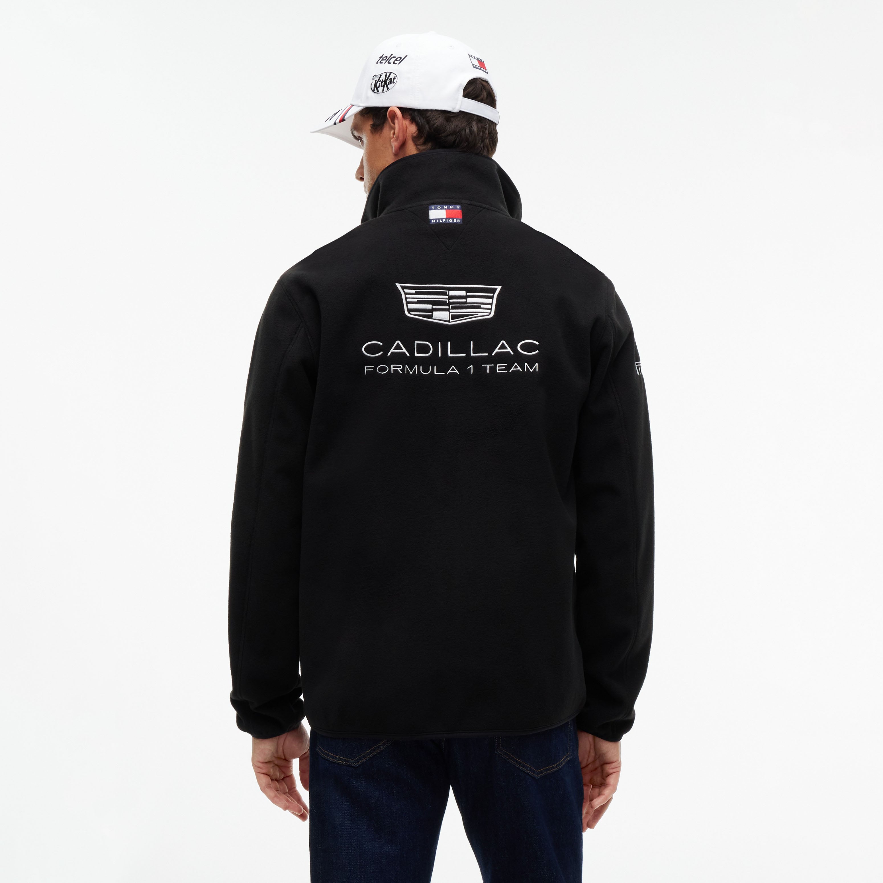 Unisex Tommy Hilfiger  Black Cadillac F1 Team Replica Fleece Full-Zip Jacket