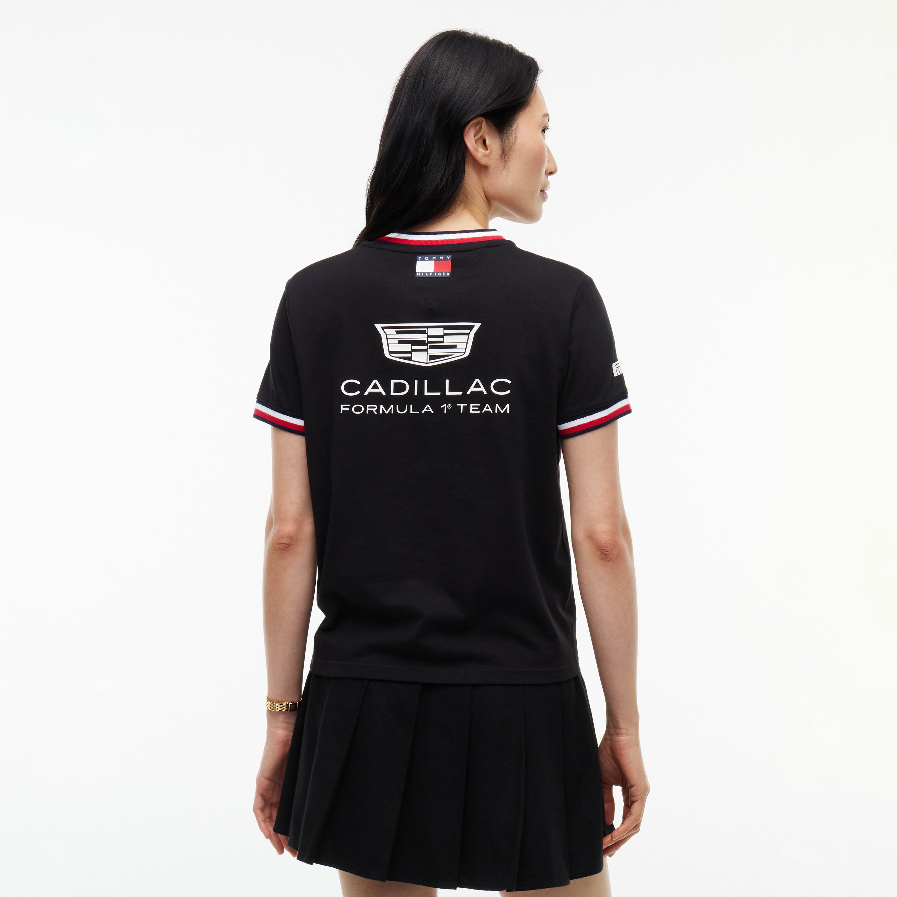 Unisex Tommy Hilfiger  Black Cadillac F1 Team Replica T-Shirt