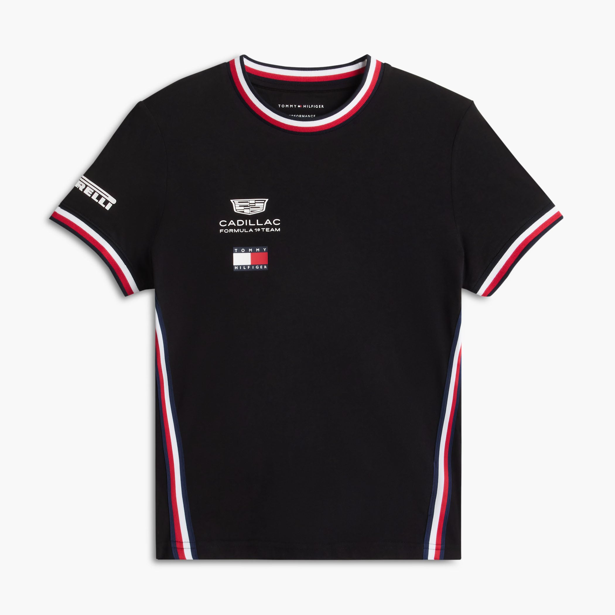 Unisex Tommy Hilfiger  Black Cadillac F1 Team Replica T-Shirt
