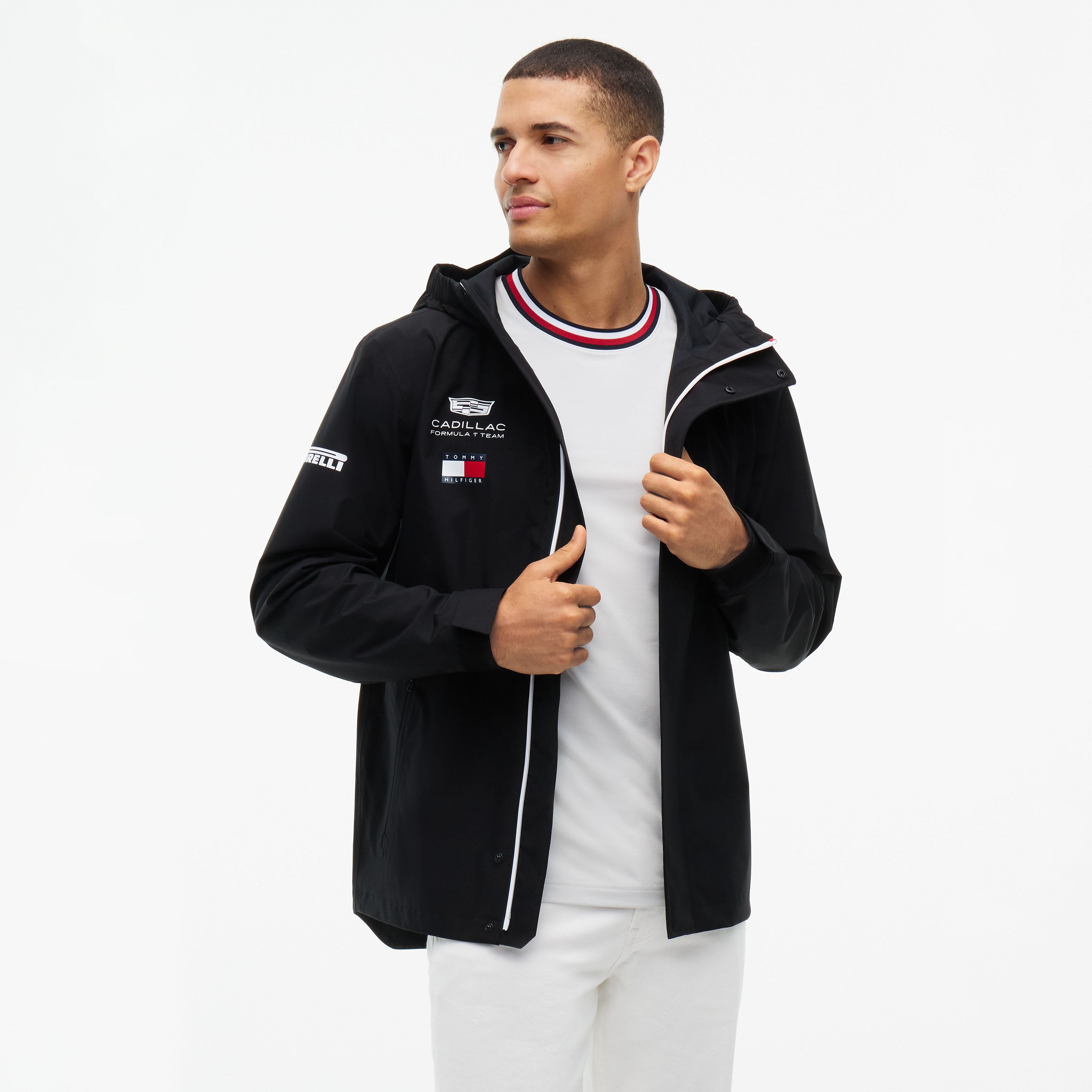 Unisex Tommy Hilfiger Black Cadillac F1 Team Replica Tech Full-Zip Jacket