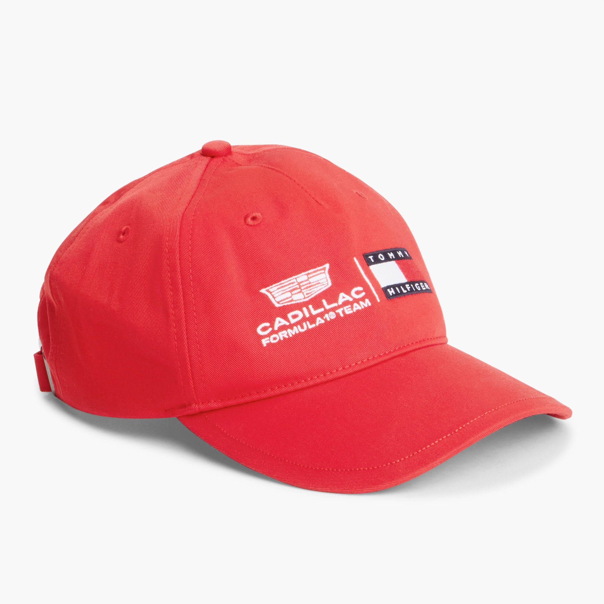 Unisex Tommy Hilfiger Red Cadillac F1 Team Logo Adjustable Hat