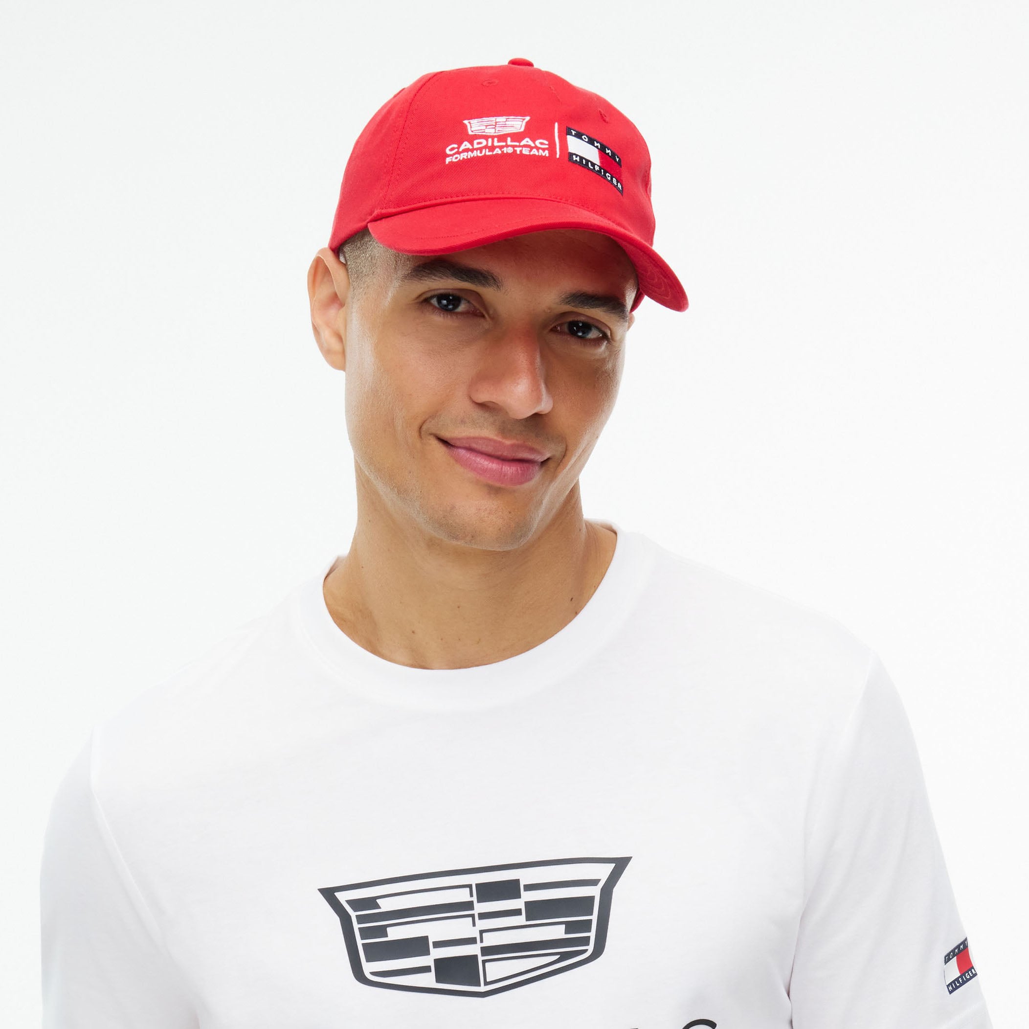 Unisex Tommy Hilfiger Red Cadillac F1 Team Logo Adjustable Hat