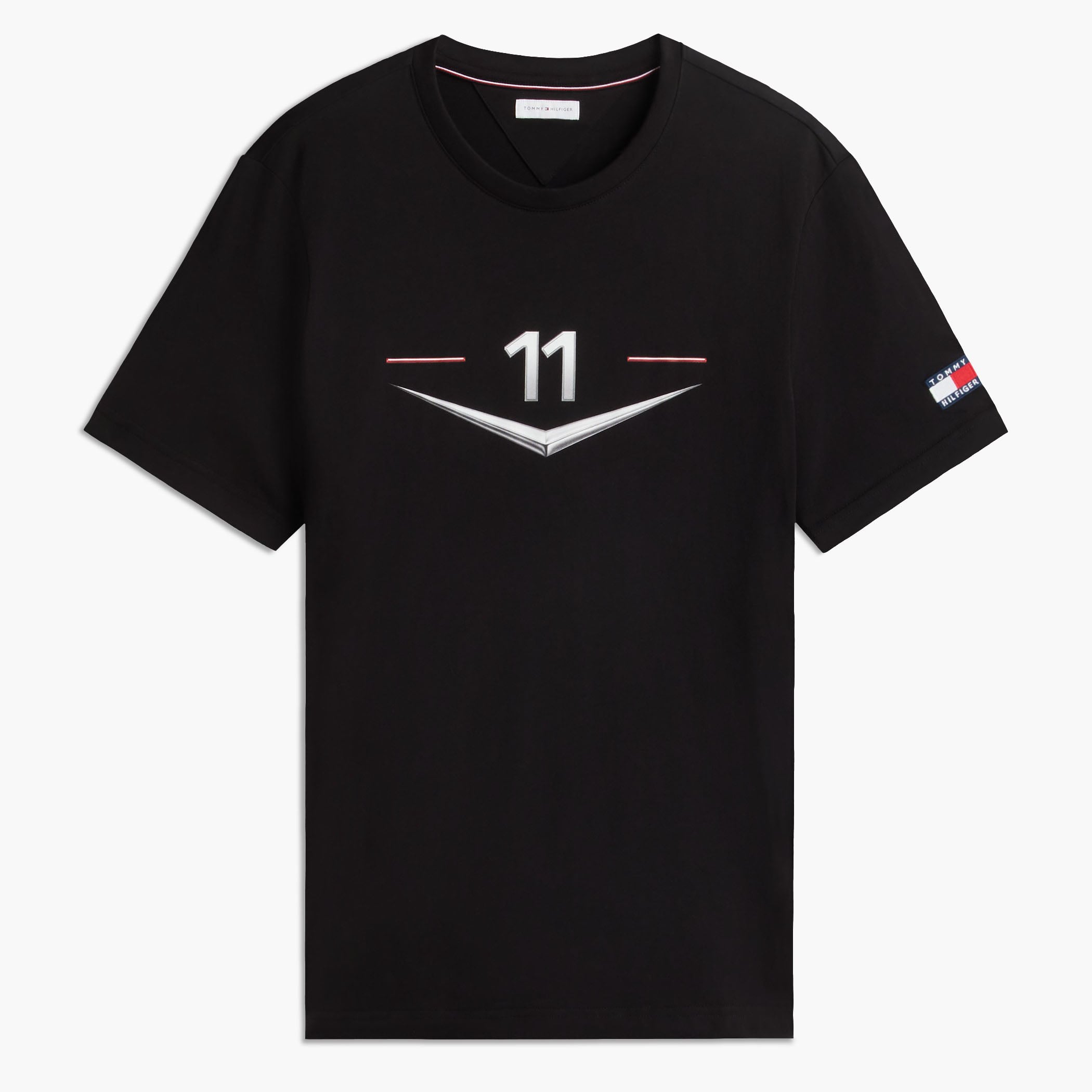 Unisex Tommy Hilfiger Sergio Perez Black Cadillac F1 Team Driver's Chevron T-Shirt